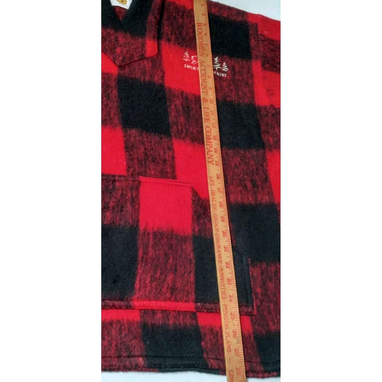 Vintage Earth Ragz Smoky Mountains Jacket M Buffalo Plaid Red Black Fleece Hoodie Womens Size M / US 6-8 / IT 42-44 - 5 Thumbnail
