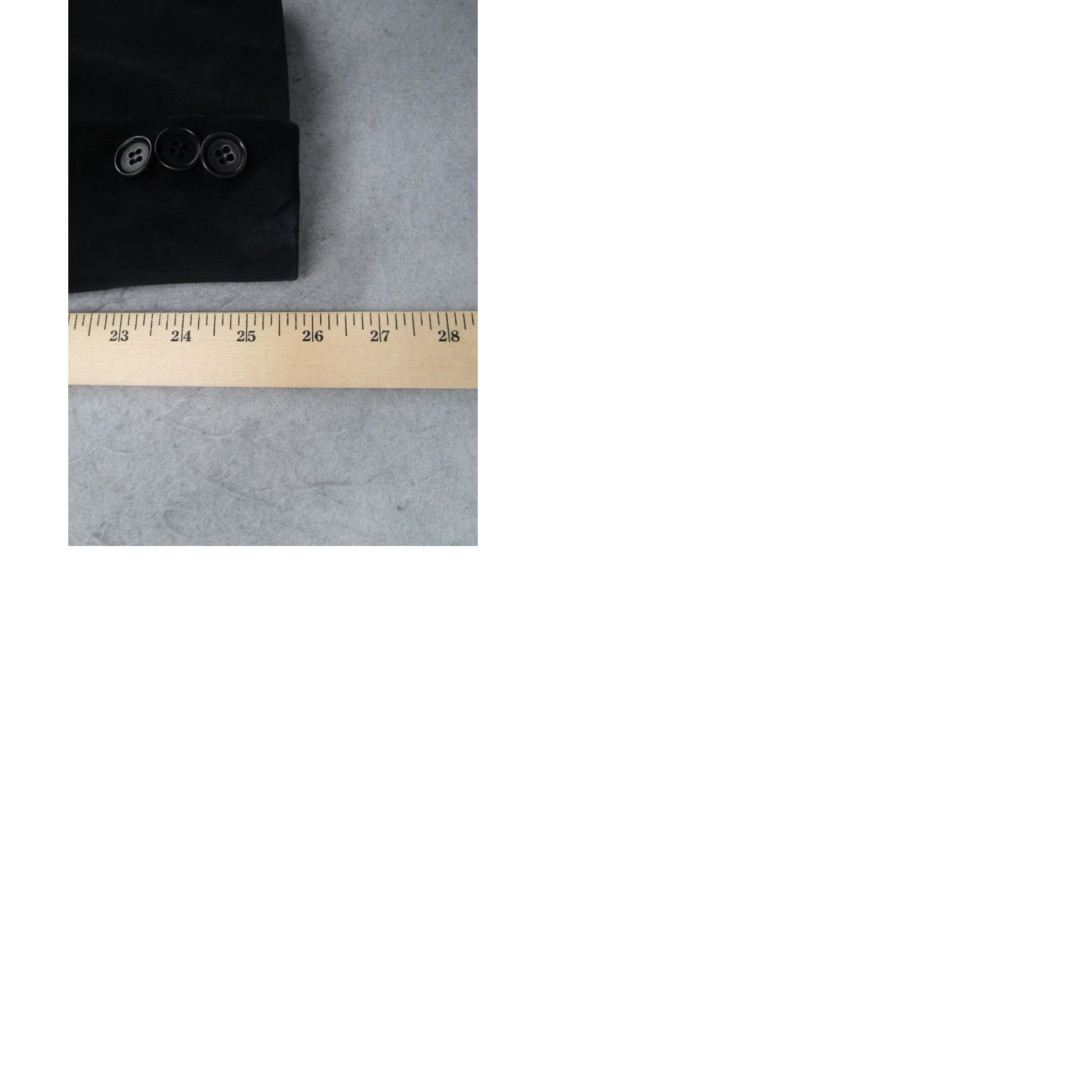 Vintage VINTAGE Maria Vittoria Blazer Mens 44 Black Suede Leather Sport Coat Made In Italy - Notch Lapel 2-Button Front Ventless Single-Breasted Size 44R - 10 Thumbnail