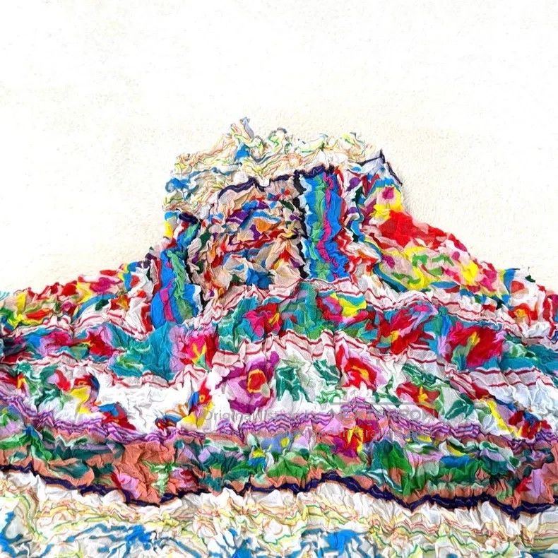 Issey Miyake Issey Miyake Crinkled Oil Painting Top Size M / US 6-8 / IT 42-44 - 2 Thumbnail