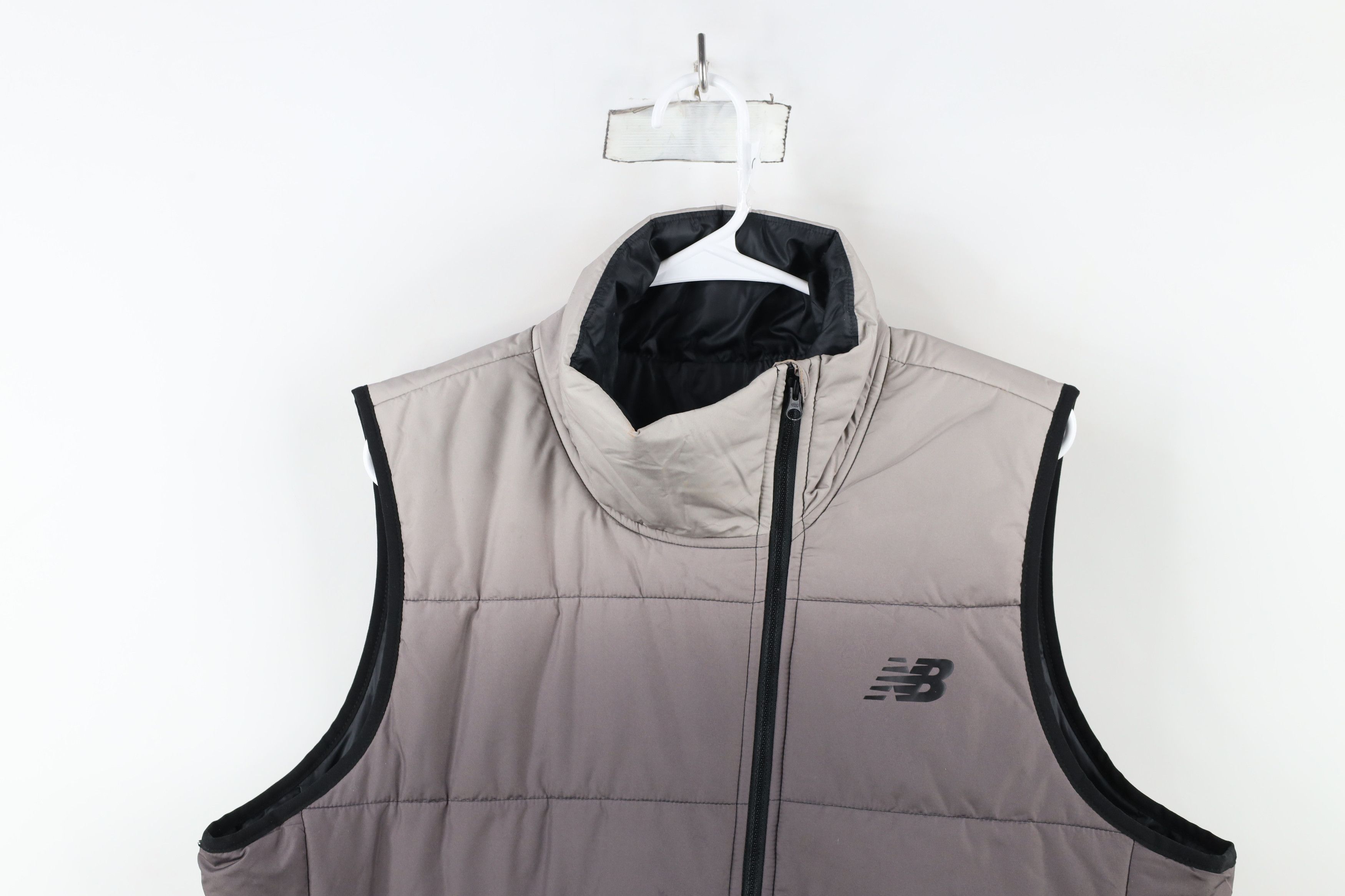 New Balance × Vintage Vintage New Balance Ombre Full Zip Puffer Vest Jacket Gray Size US XL / EU 56 / 4 - 2 Thumbnail