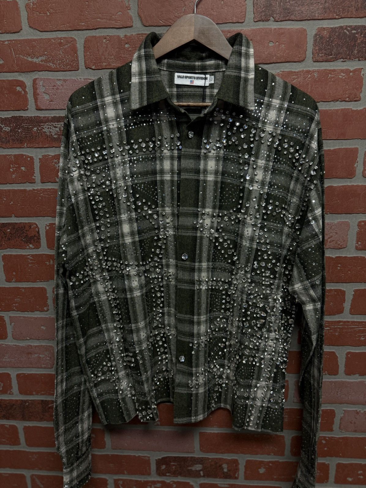 Vale Valley Crystal Flannel Long Sleeve Stones Size XL (NEW) 💎 Size US XL / EU 56 / 4 - 4 Thumbnail