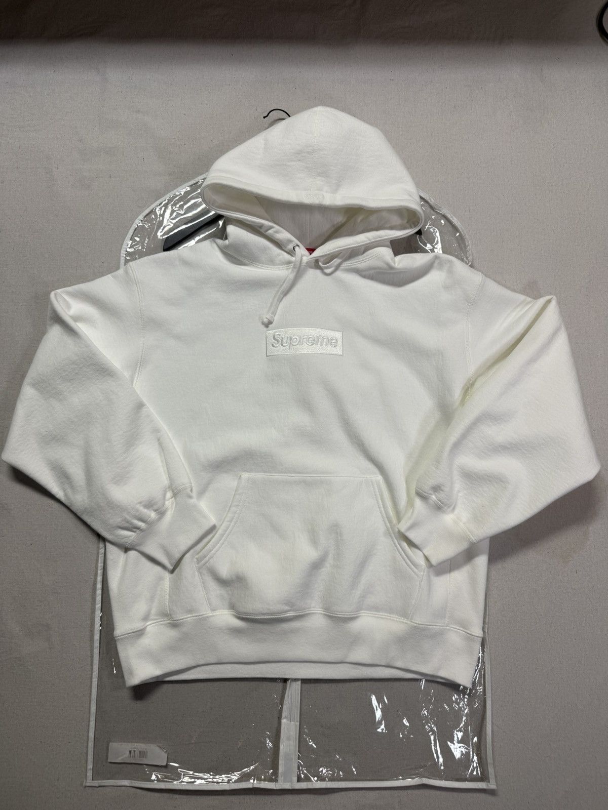 Supreme Supreme Box Logo White Hoodie FW23 | Grailed