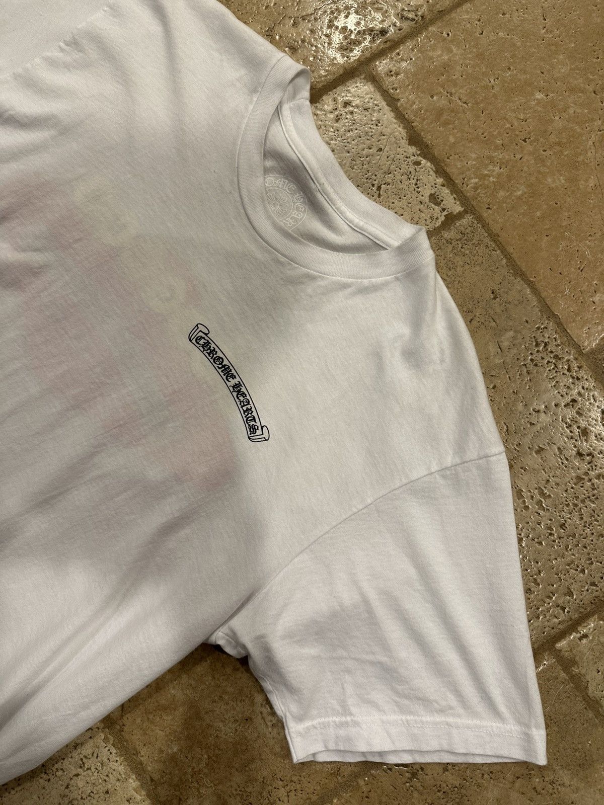 Chrome Hearts Chrome Hearts Welcome to Las Vegas Scroll Logo White Tee Size US XL / EU 56 / 4 - 5 Thumbnail