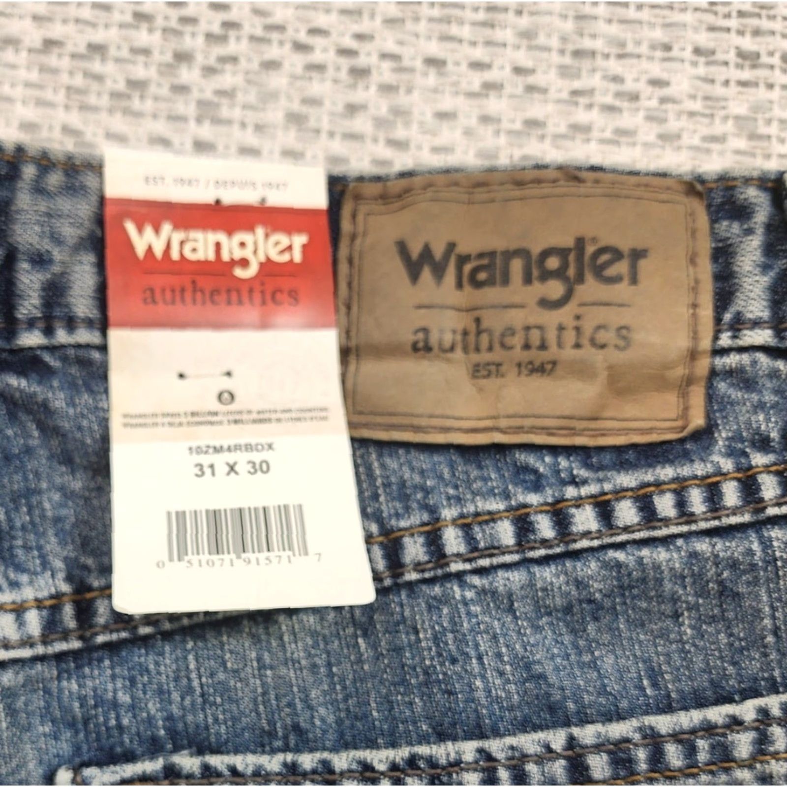 Wrangler Wrangler Authentics Jeans Mens 31x30 Blue Denim Straight Zip Fly Cotton Size US 31 - 4 Thumbnail