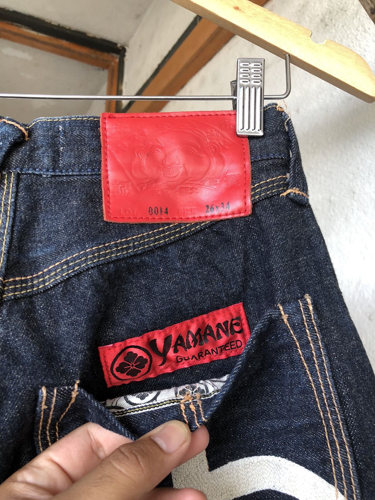 Evisu Rare❗️Vintage 80s Evisu Yamane Embroidery Denim Size US 26 / EU 42 - 6 Thumbnail