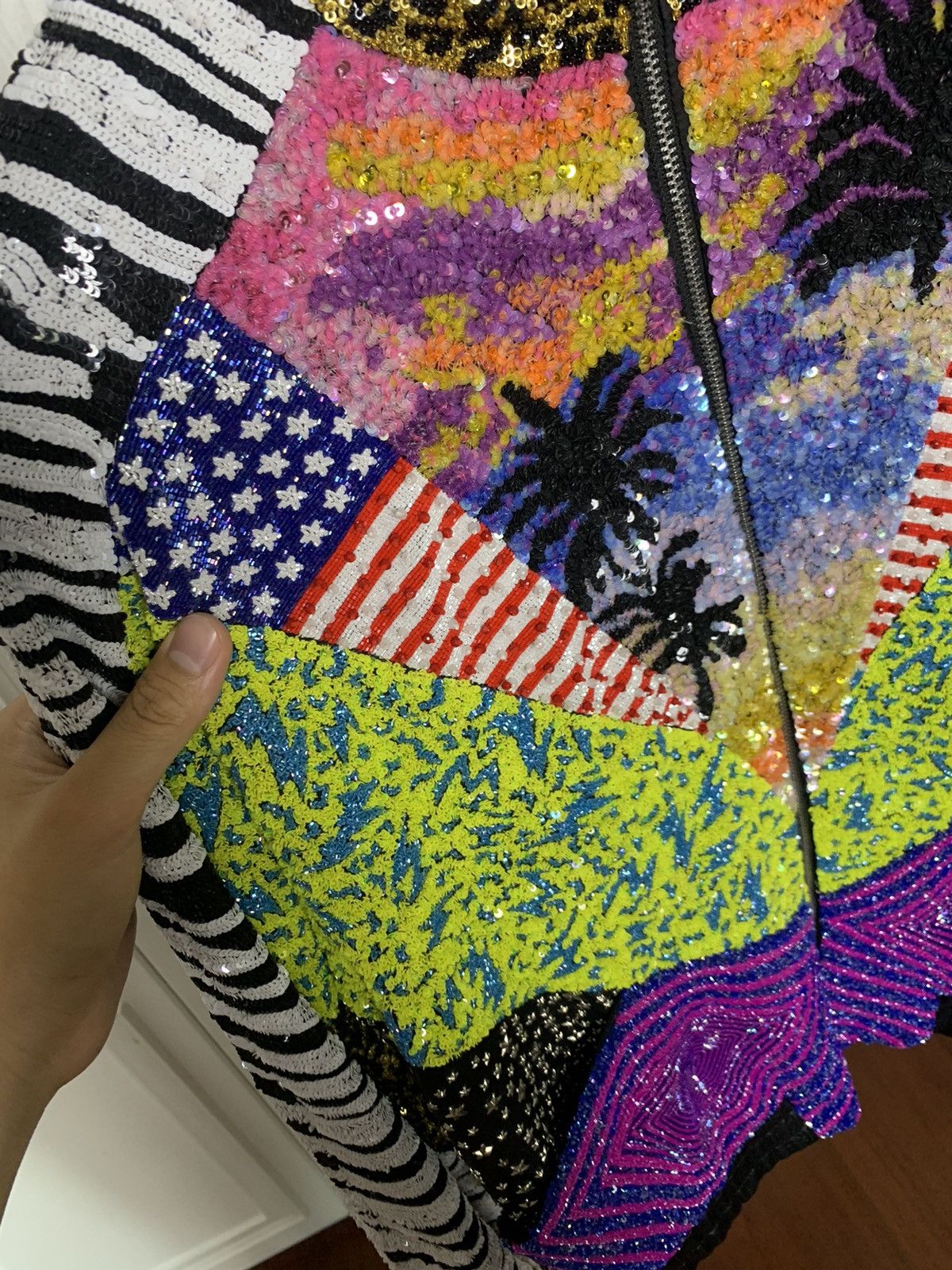 Saint Laurent Paris Saint Laurent 2016SS Palm tree sequins bomber jacket Size US S / EU 44-46 / 1 - 2 Thumbnail