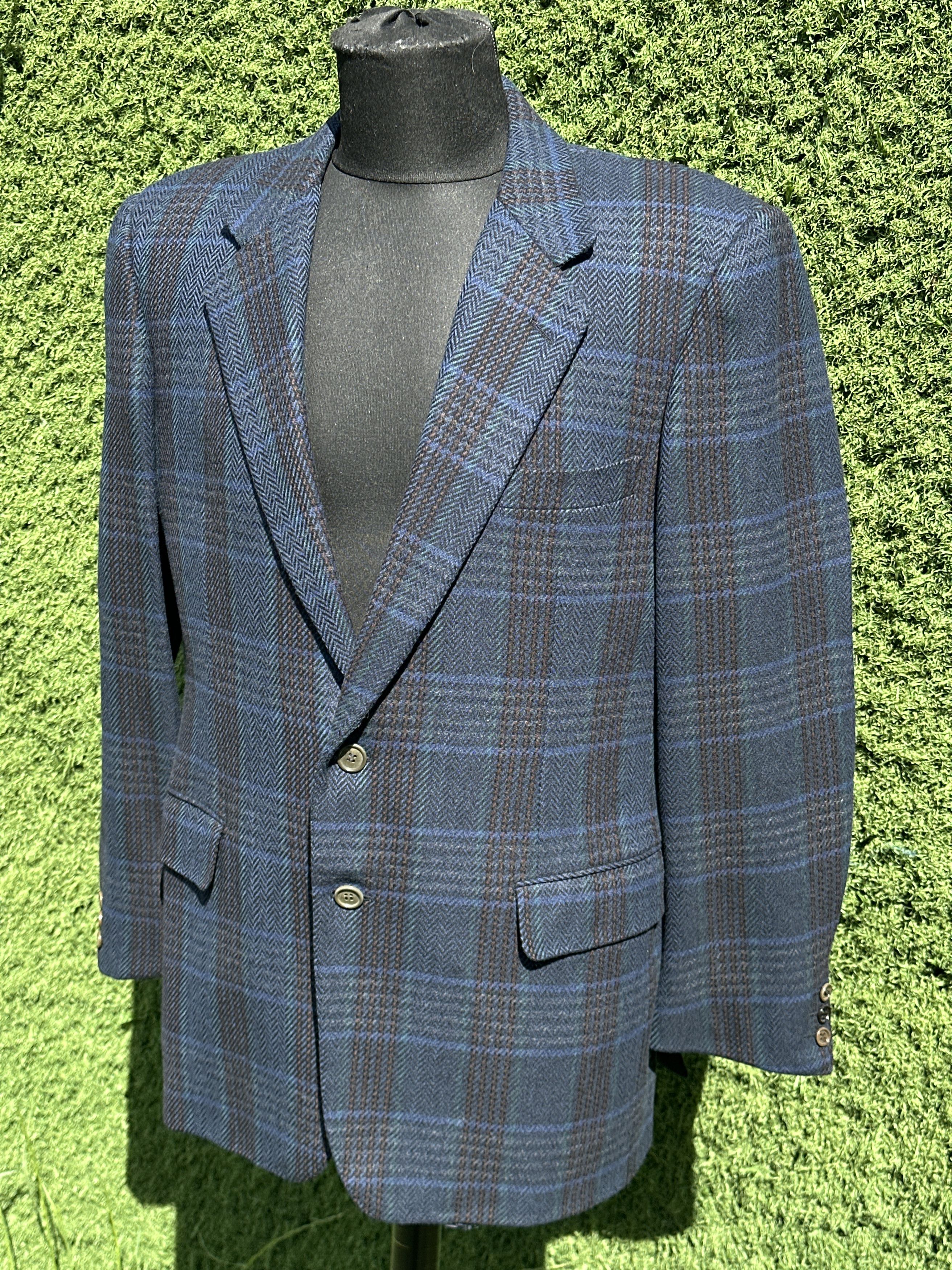 Burberry Burberrys London Vintage Wool Cashmere Check Blazer 50 6 R Size 50R - 9 Thumbnail