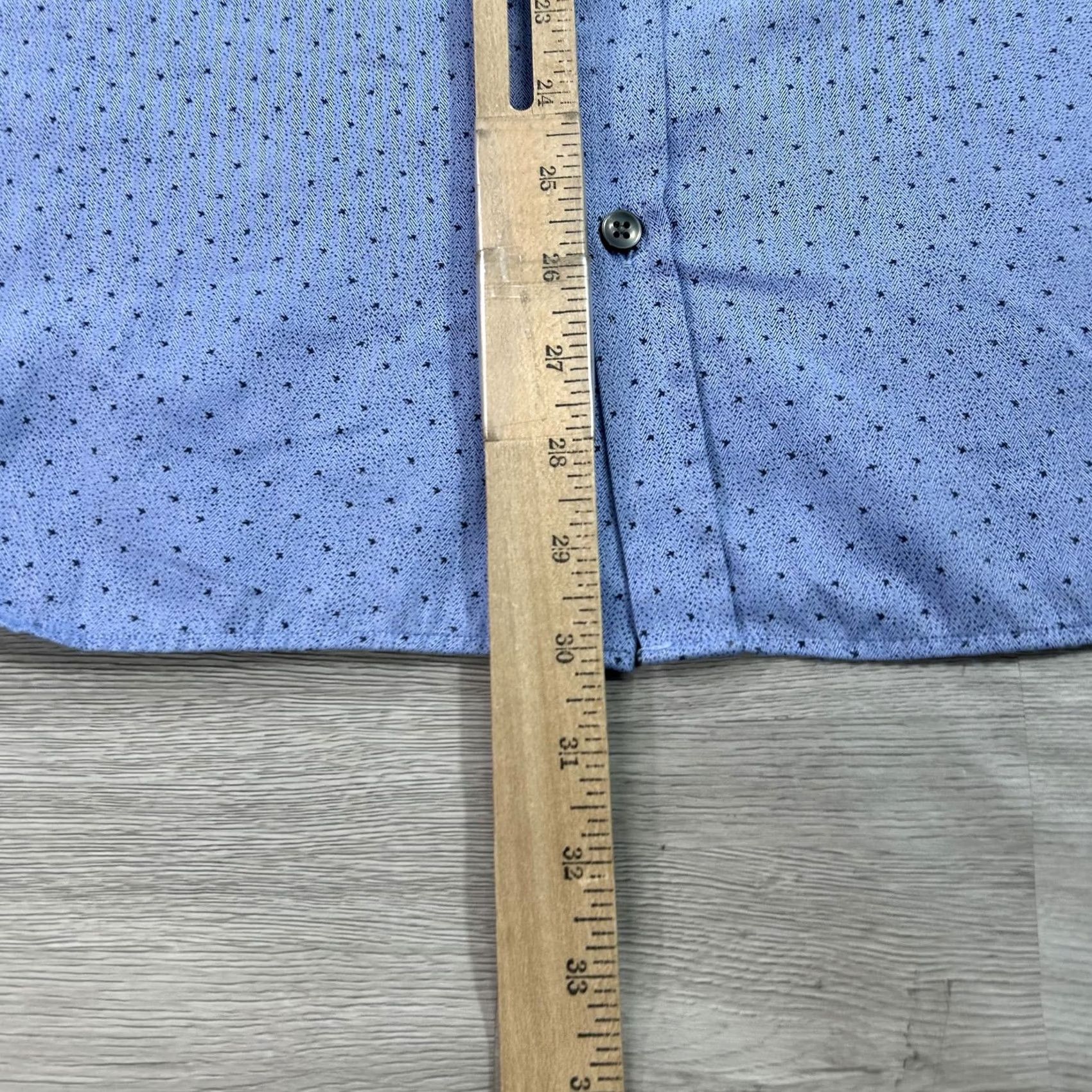 Vintage Robert Barakett Shirt Mens XL Blue Herringbone Twill Long Sleeve Button Up Size US XL / EU 56 / 4 - 6 Thumbnail