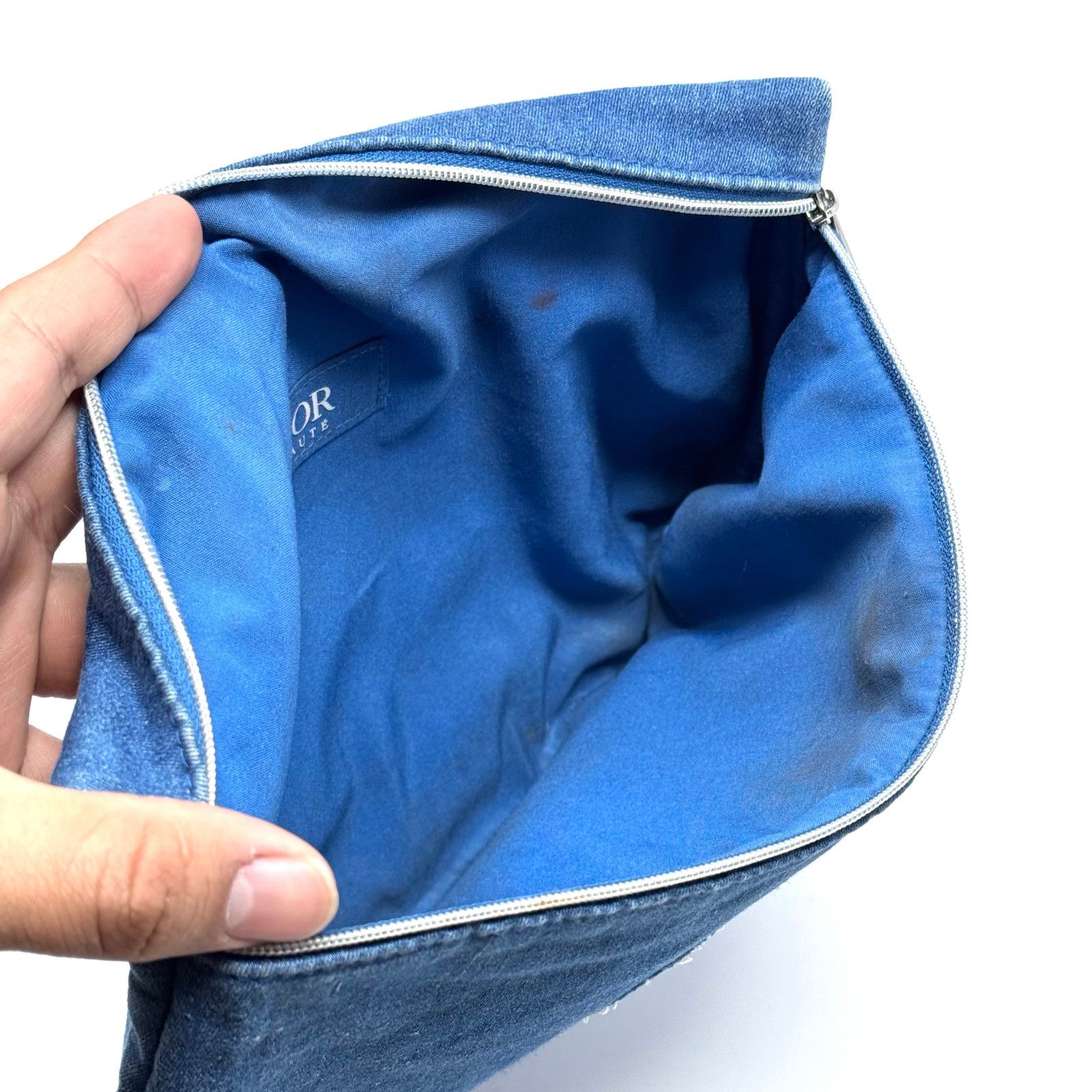 Dior Dior Denim Zipper Pouch Size ONE SIZE - 7 Thumbnail