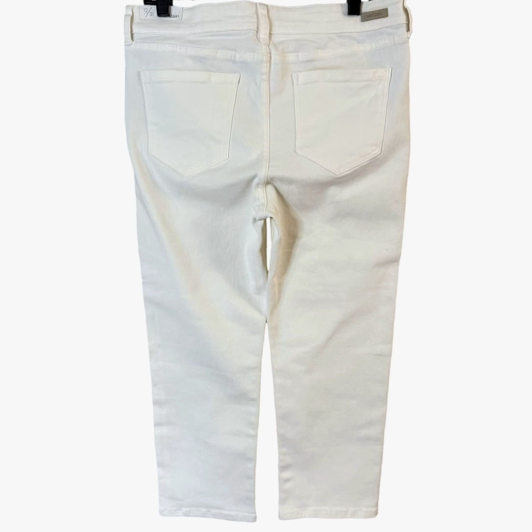 Vintage Liverpool Los Angeles Robby Capri Denim Skinny Jeans White Women's 12 Casual NEW Size 34" / US 12 / IT 48 - 4 Thumbnail