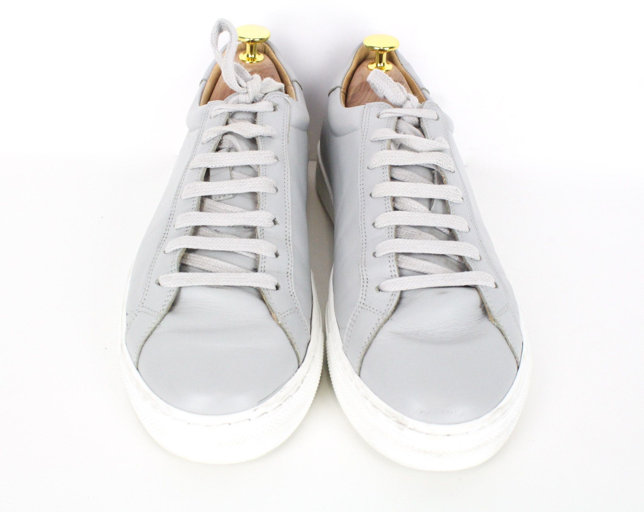 Suitsupply EU40 Grey Leather Laced Casual 72826 Size US 7 / EU 40 - 2 Thumbnail