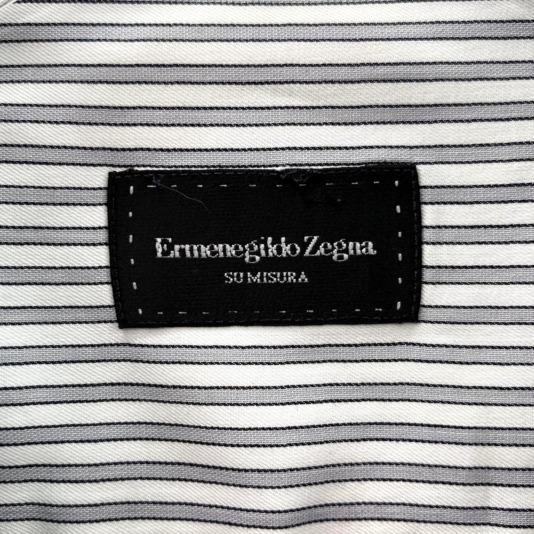 Ermenegildo Zegna Ermenegildo Zegna Dress Shirt Men's XL Gray White Striped Office 90s Corpcore Mens Shirt Size 46R - 4 Thumbnail