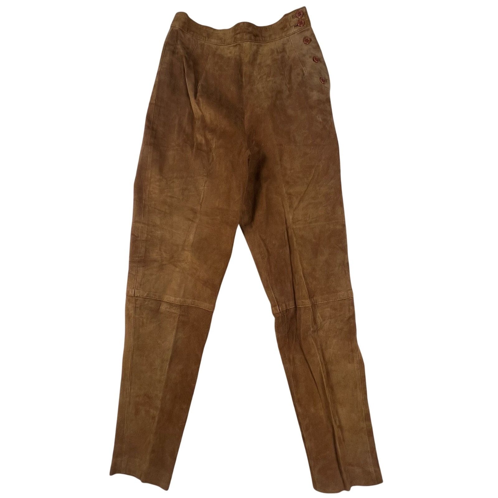 Perry Ellis Vintage Suede High-Waist Pants 6 | Perry Ellis Portfolio Size 28" / US 6 / IT 42 - 3 Thumbnail