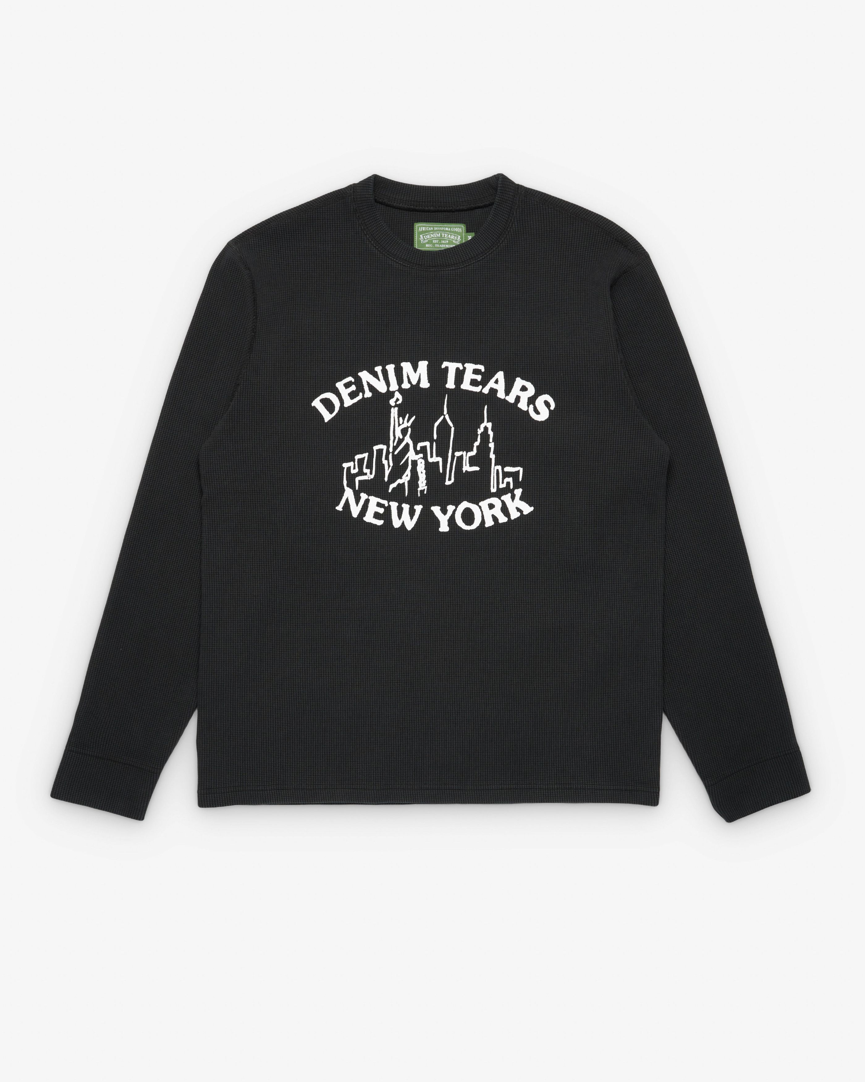 DENIM TEARS Denim Tears Long Sleeve Cotton Wreath Tee Black XXL