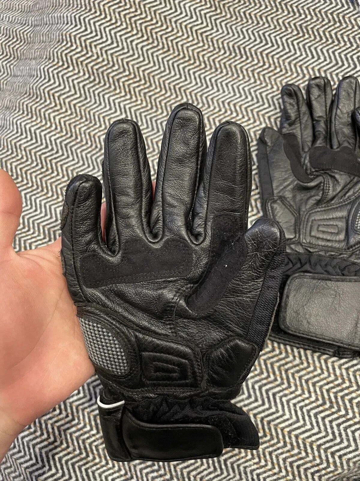 Vintage Cafe Racer Leather SCHOELLER Keprotec Moto Gloves XXS Size ONE SIZE - 5 Thumbnail