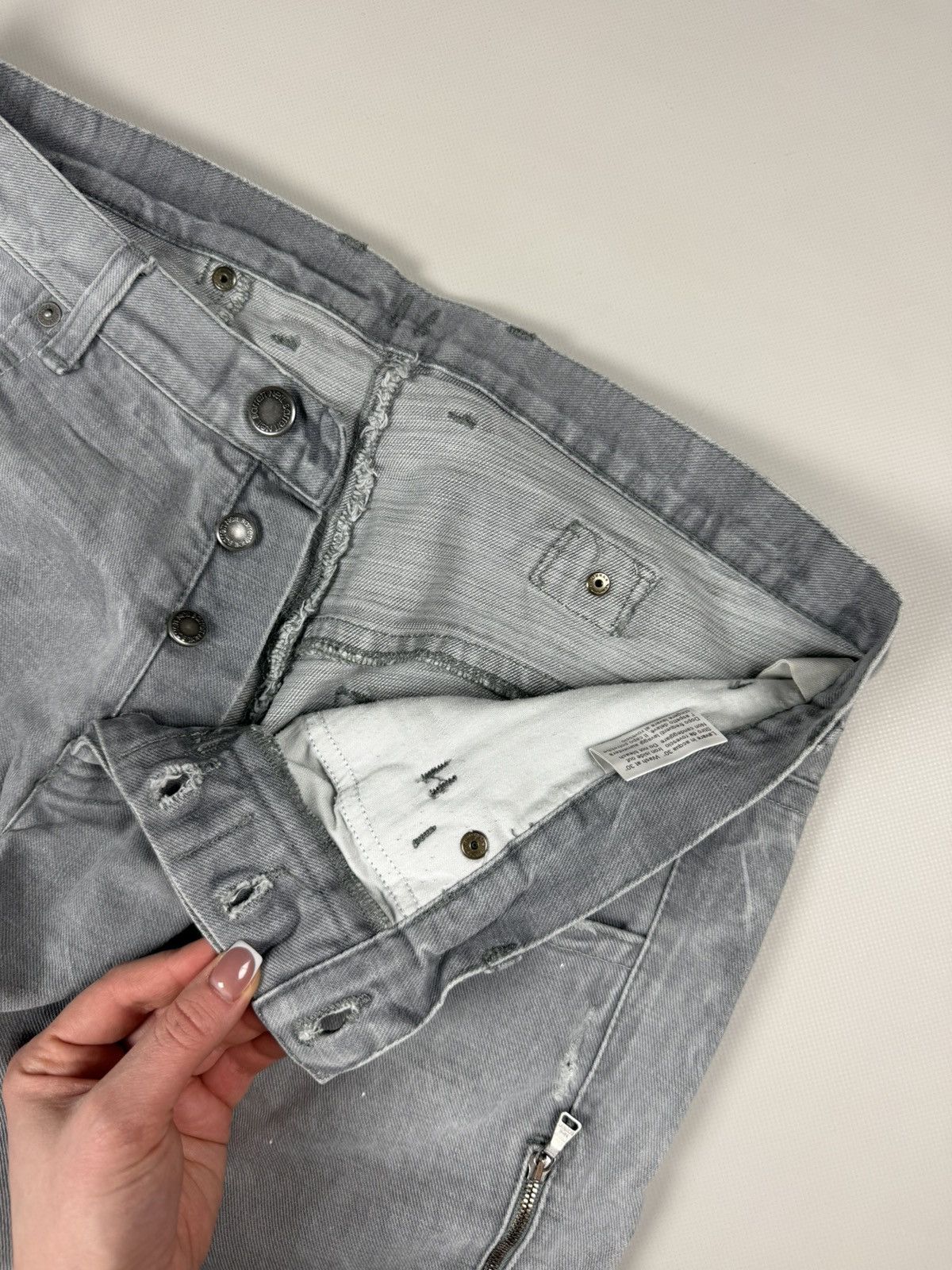 Neil Barrett Neil Barrett Men’s Back Buckle Distressed Denim Jeans Size US 34 / EU 50 - 12 Thumbnail