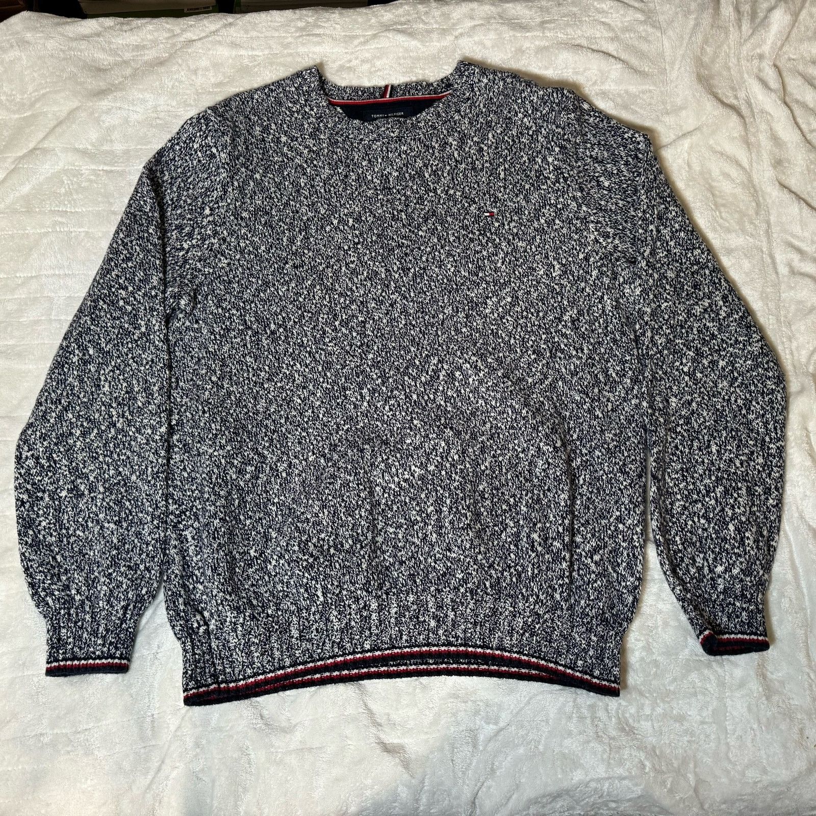 Tommy Hilfiger Tommy Hilfiger Marled Crewneck Knit Gray Sweater Size XL Size US XL / EU 56 / 4 - 5 Thumbnail