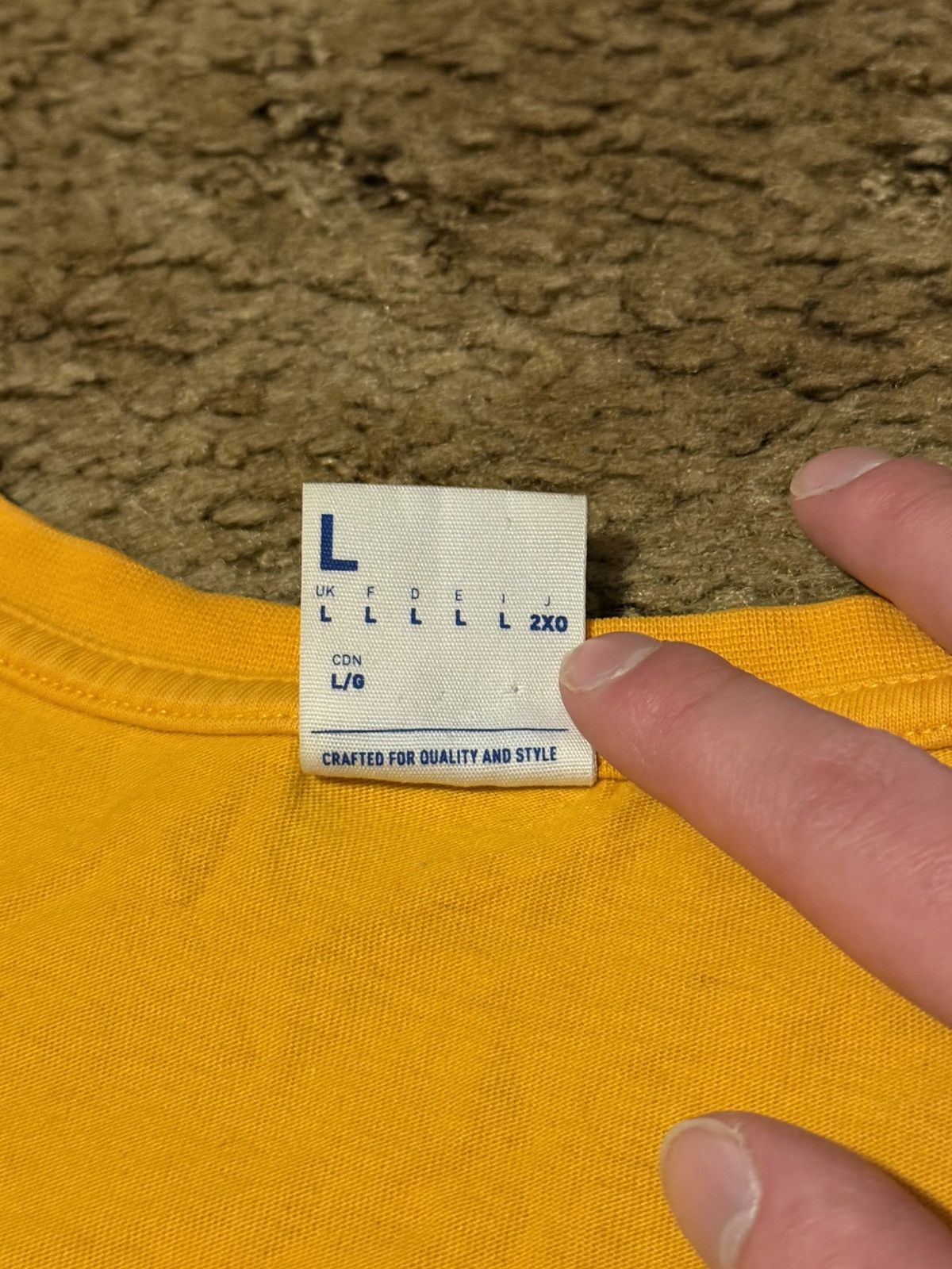 Reebok Reebok Logo Tee Yellow Size Large Size US L / EU 52-54 / 3 - 6 Thumbnail