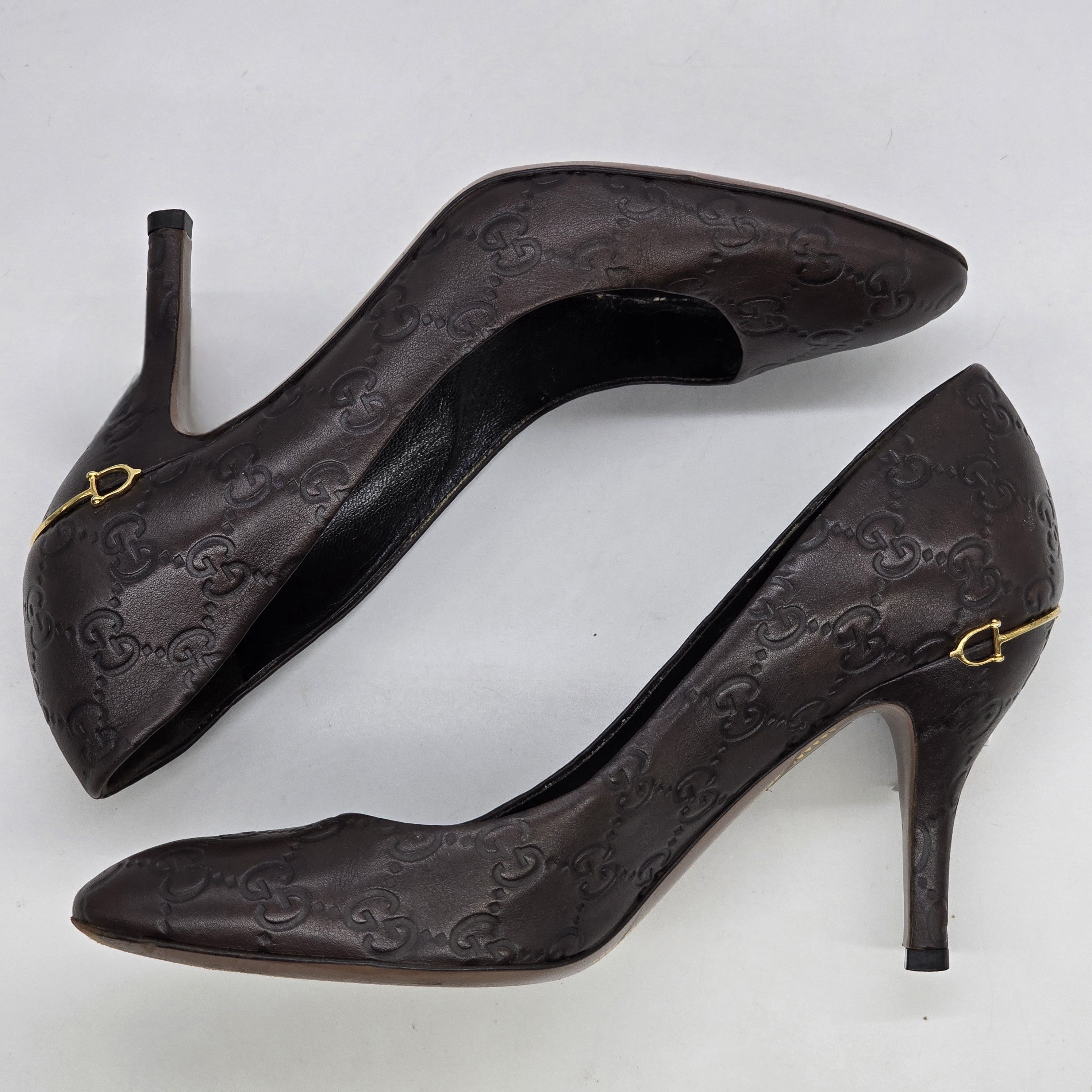 Gucci Gucci - Guccissima Leather Heel Pumps Size US 8.5 / IT 38.5 - 5 Thumbnail
