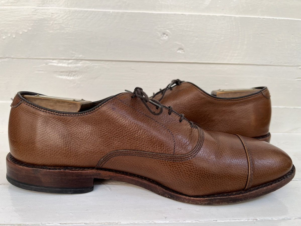 Allen Edmonds Allen Edmonds Park Avenue Brown Pebbled Leather Oxford Shoes Size US 9.5 / EU 42-43 - 7 Thumbnail