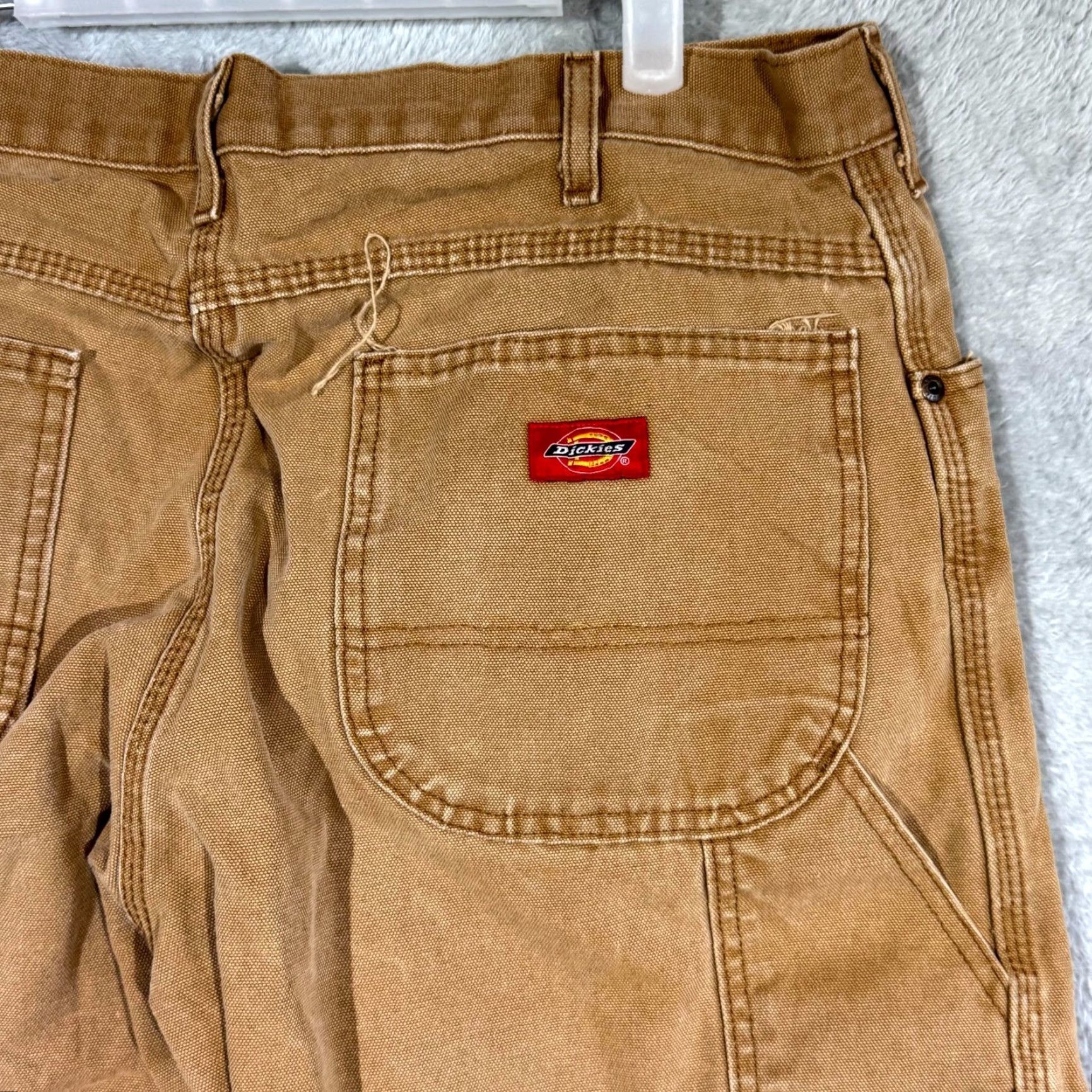 Dickies Dickies Carpenter Jeans Men’s 34x32 Brown Denim Relaxed Fit Straight Leg Size US 34 / EU 50 - 7 Thumbnail