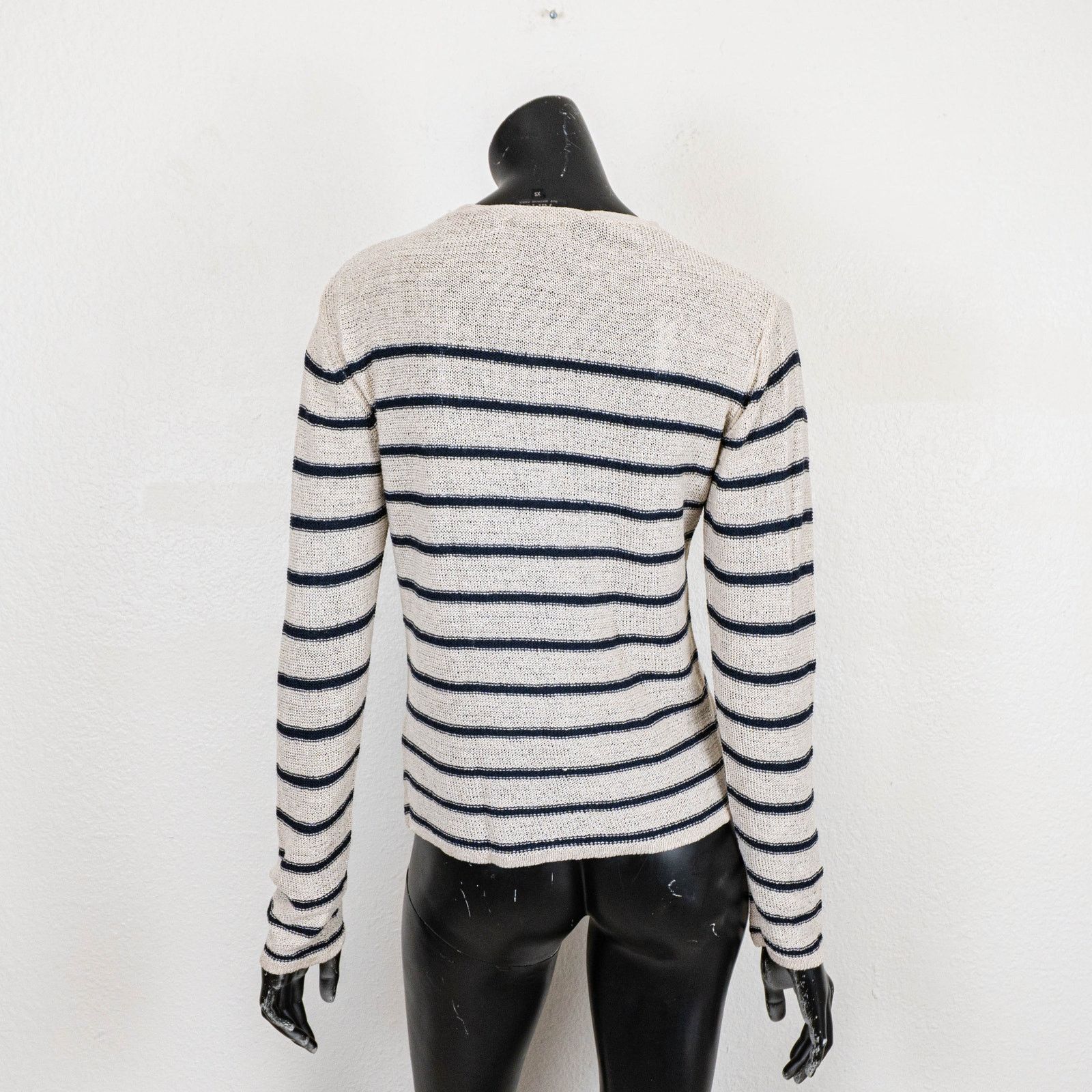 A.P.C. A.P.C. Linen Breton Striped open knit pullover size XS Size XS / US 0-2 / IT 36-38 - 5 Thumbnail