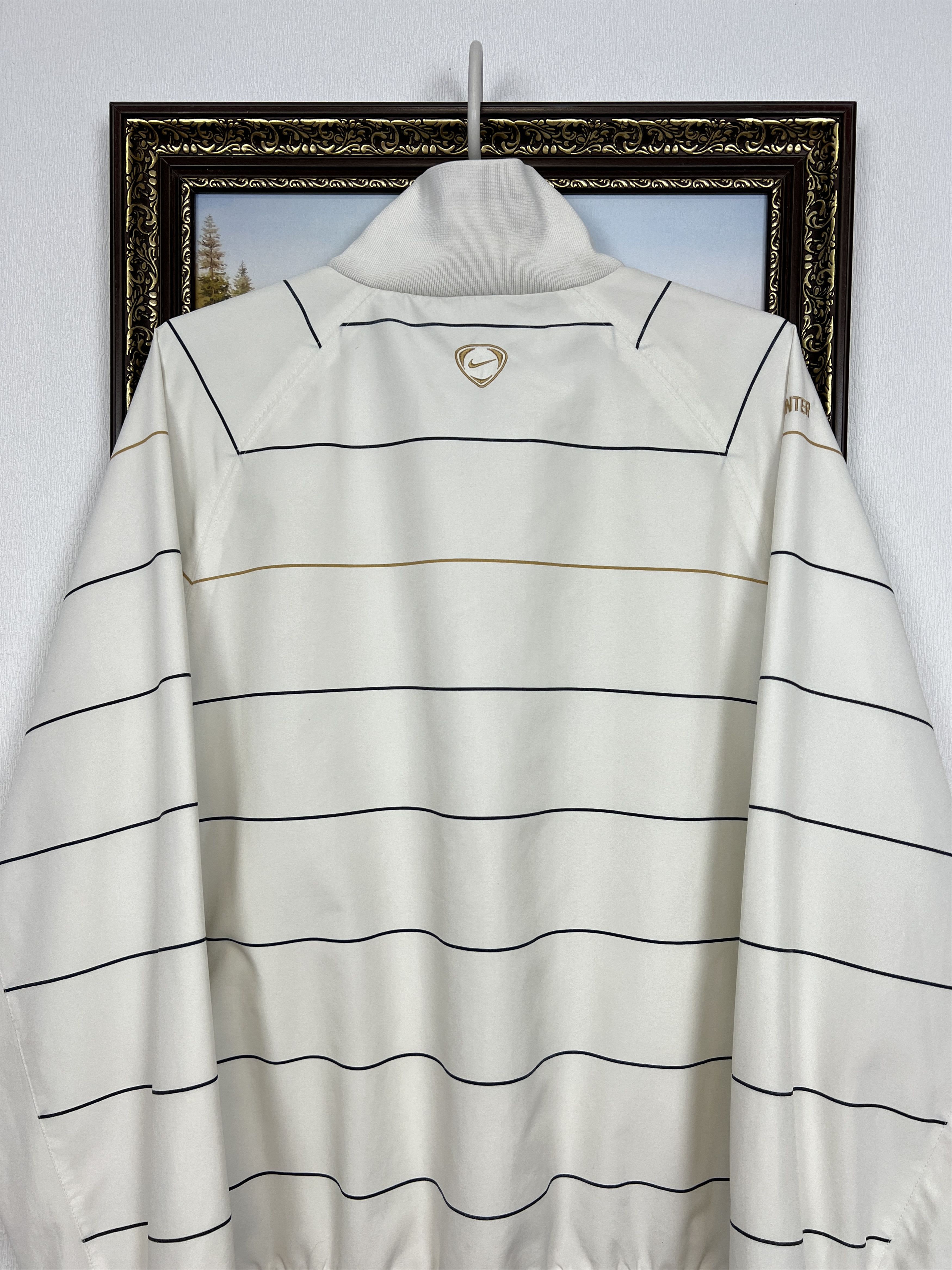 Vintage Nike Inter Milan Football Jacket Soccer White Zip