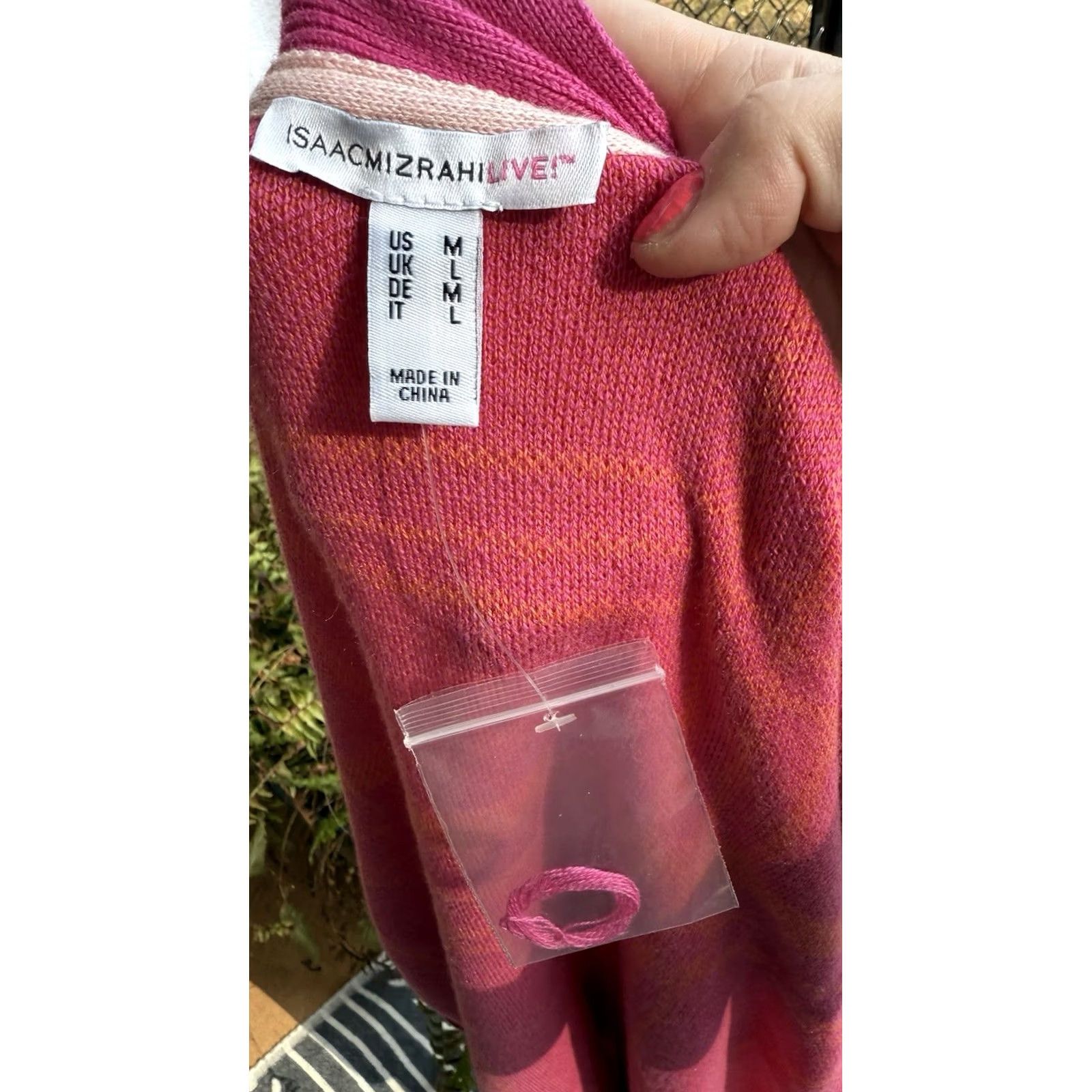 Isaac Mizrahi Isaac Mizrahi Cardigan Long Line Duster Pink Orange Medium Womens Knit Cotton Blend Lined NWOT Size M / US 6-8 / IT 42-44 - 8 Thumbnail
