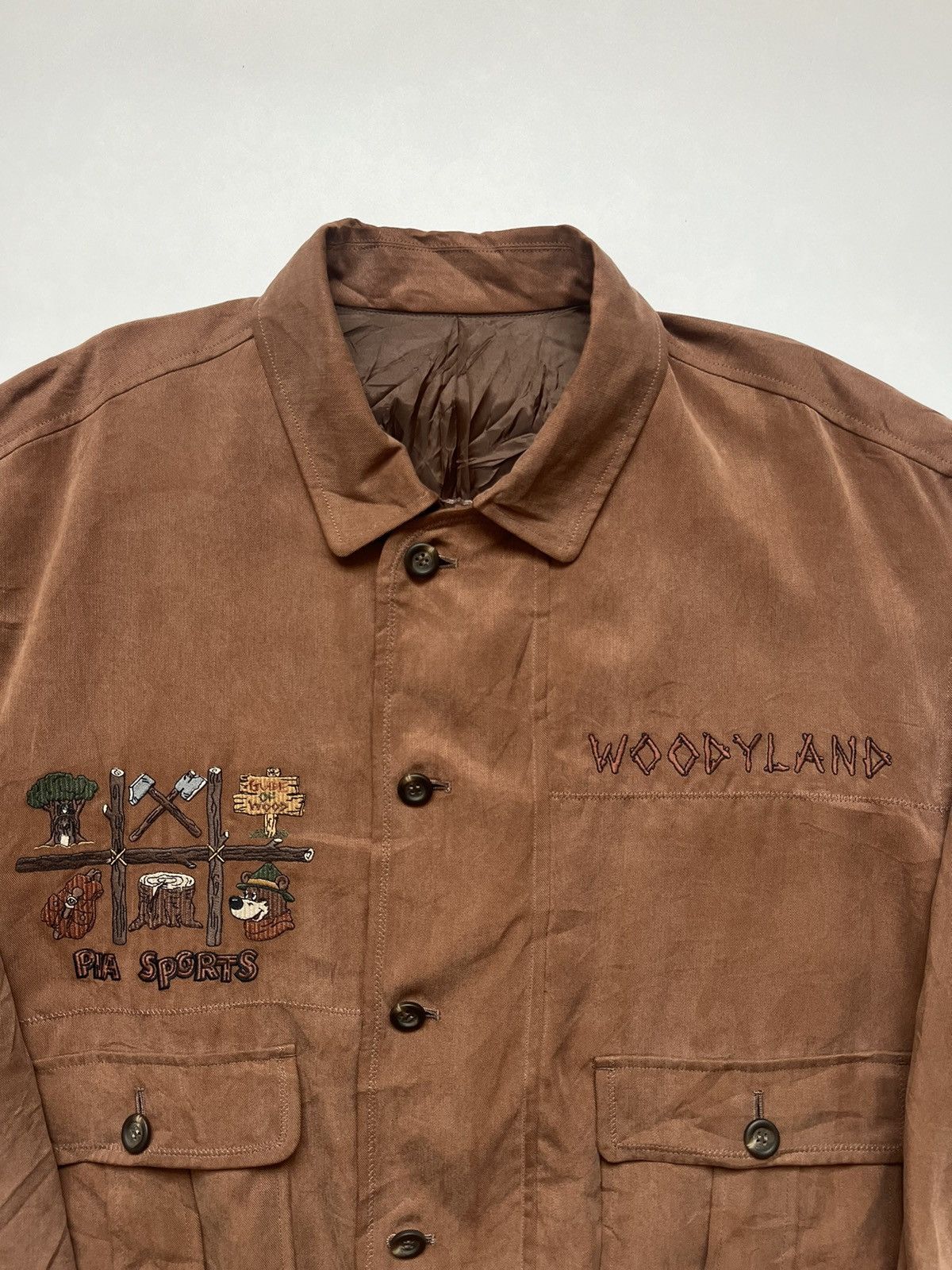 Japanese Brand Vintage 90s Pia Sports Woodyland Bomber Jacket Size US XL / EU 56 / 4 - 3 Thumbnail