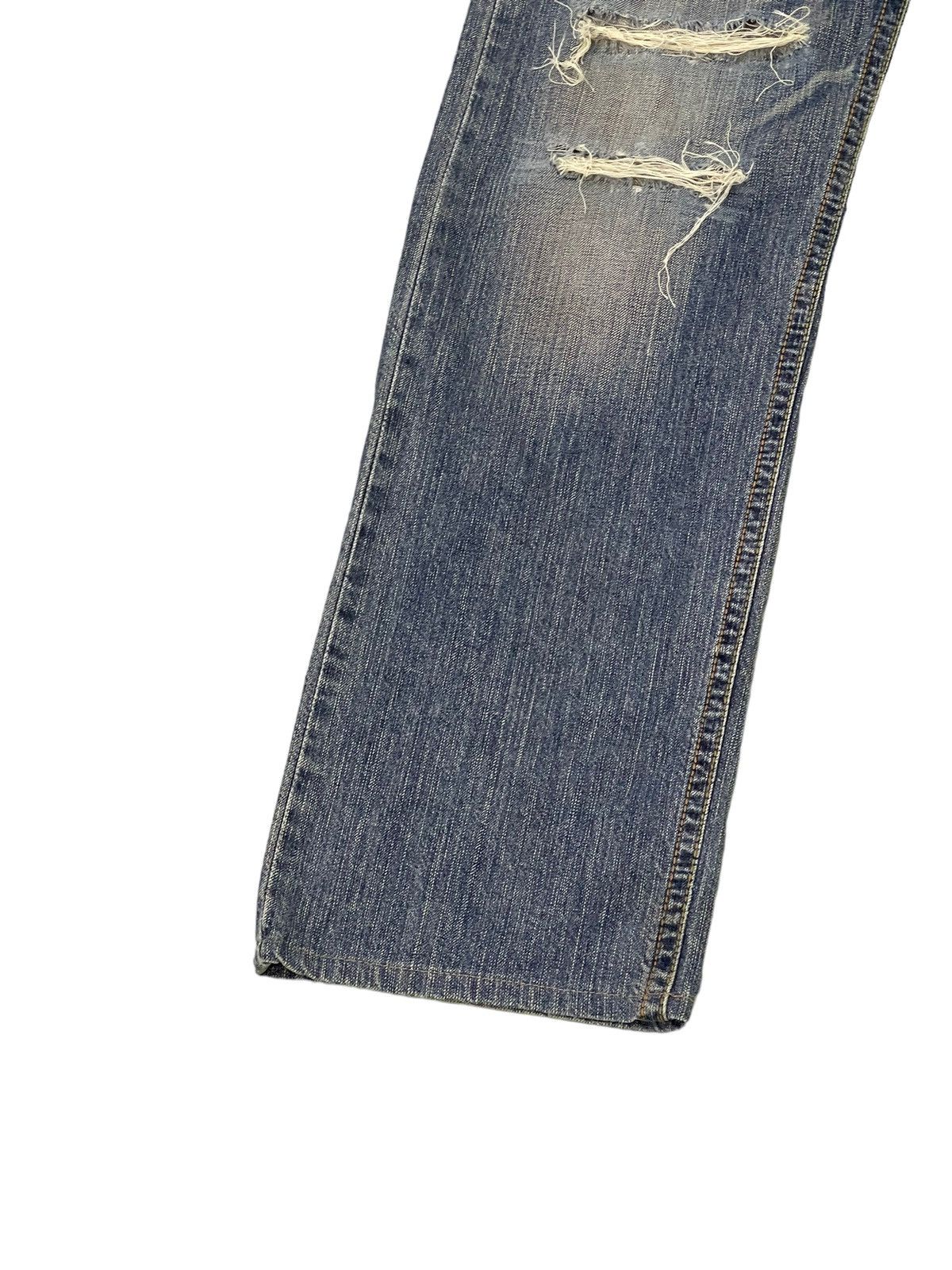 Le Grande Bleu (L.G.B.) Distress Jeans Edwin Japan Faded Regular Fit 7🟦6 Size US 33 - 5 Thumbnail