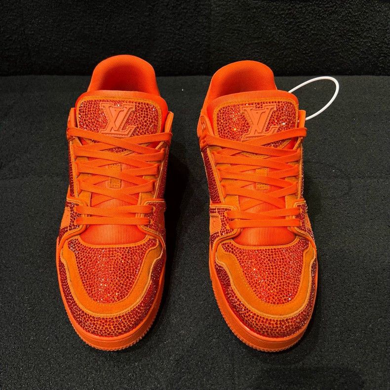 Louis Vuitton Louis Vuitton Trainer Orange Full Drill Board Shoes Size US 10 / EU 43 - 2 Thumbnail