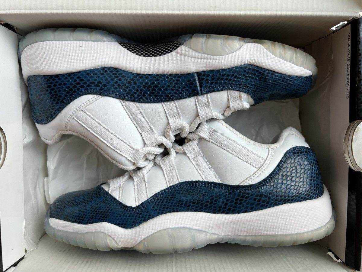 image of Jordan Nike Air Jordan 11 Navy Snakeskin Size 7 Shoes, Men's