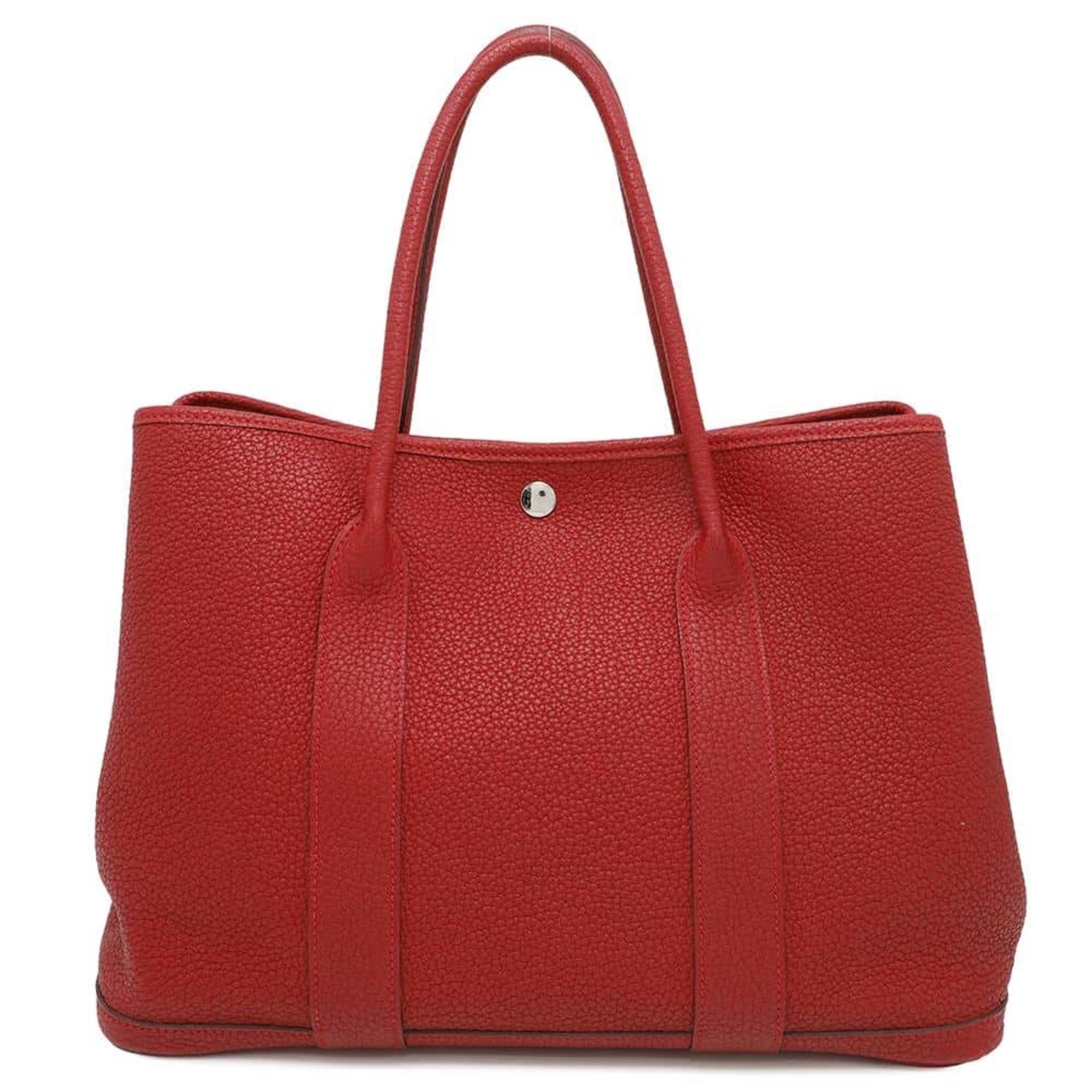 Hermes Tote Bag Garden Pm Rouge Cazac Negonda X Stamp, Women's