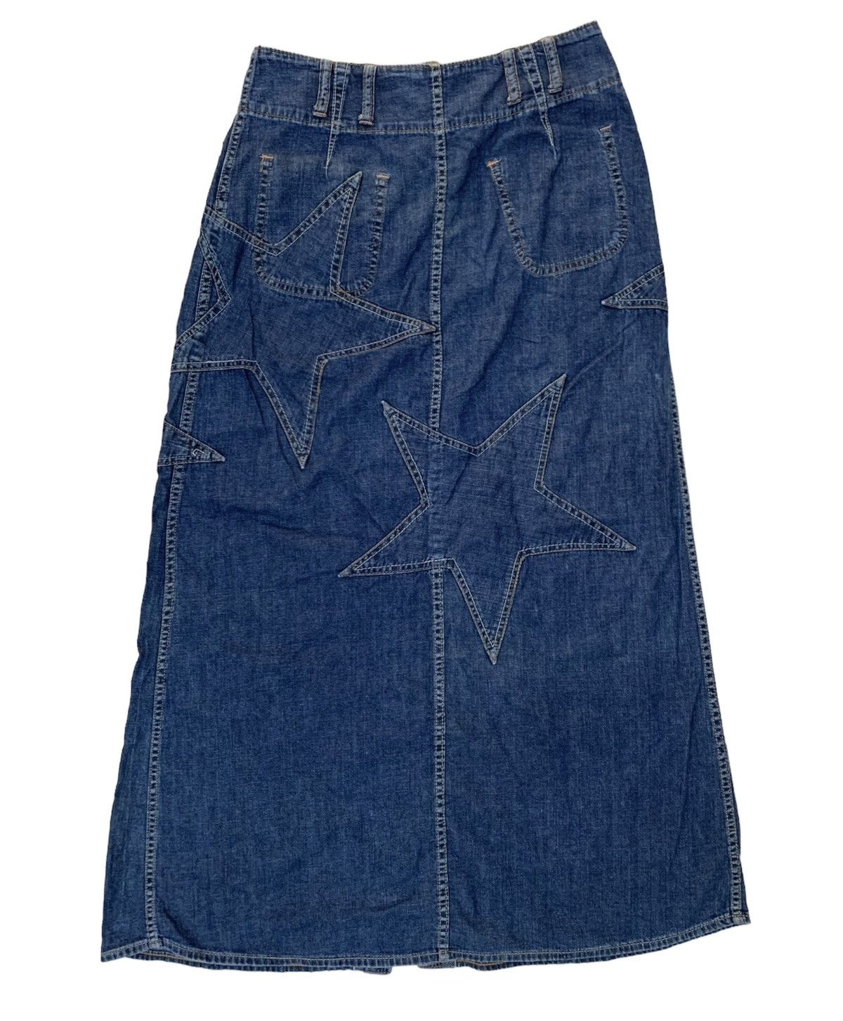 Hysteric Glamour Button-Up Denim Maxi Skirt Size 27" / US 4 / IT 40 - 2 Thumbnail