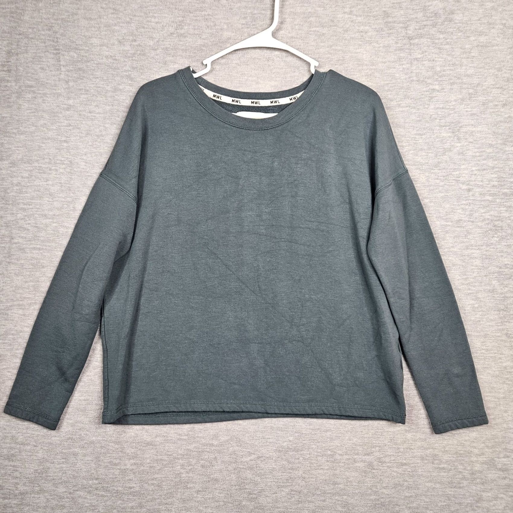 Madewell Madewell Sweatshirt Crew Neck Green XS Women's Pullover Regular All Seasons Logo Sweatshirt Slim? (adjusted: remove question) Size XS / US 0-2 / IT 36-38 - 2 Thumbnail