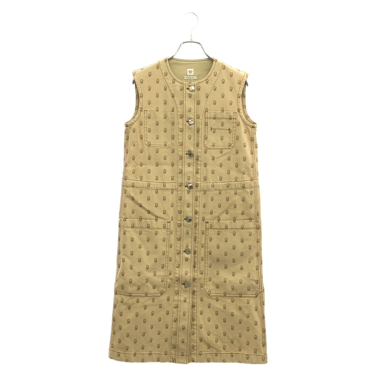 Hermes Hermes Gilet Tops Cotton Beige Size ONE SIZE - 1 Thumbnail