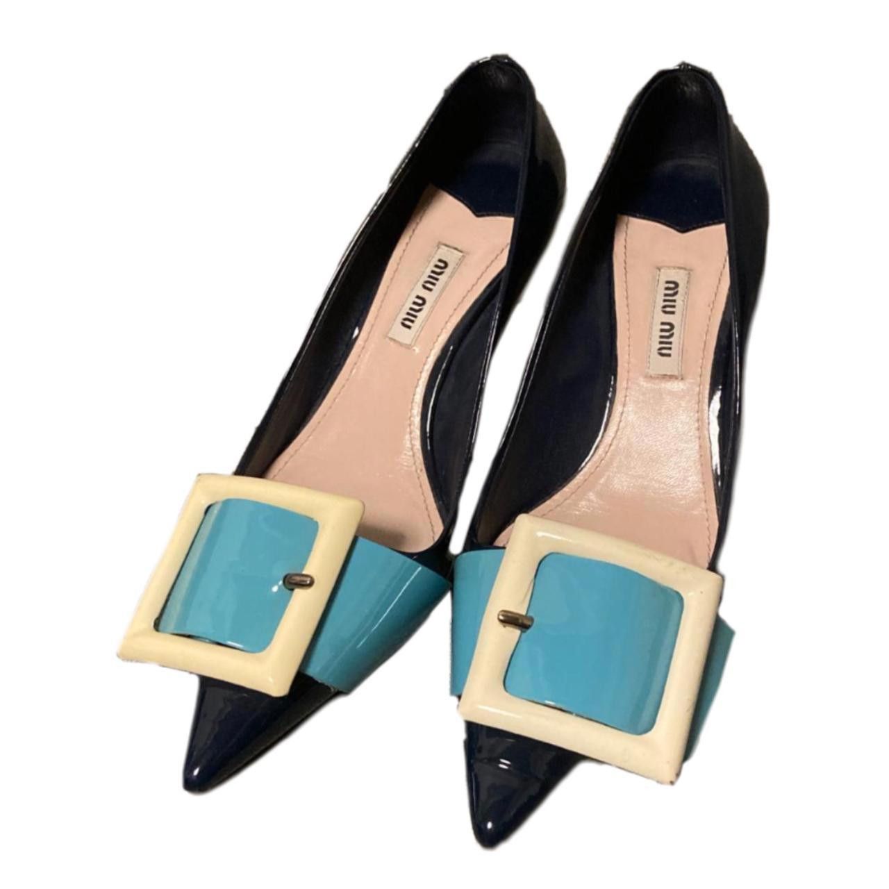 Miu Miu Miu Miu Buckle colour Block Kitten Heels Size US 6.5 / IT 36.5 - 1 Thumbnail
