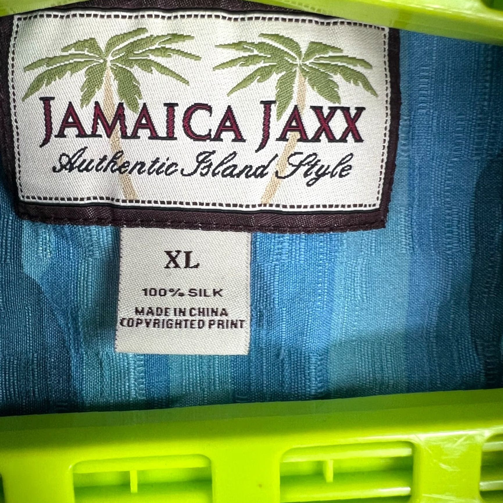 Vintage Jamaica Jaxx Hawaiian Shirt XL Blue Floral Short Sleeve Men's 100% Silk Size US XL / EU 56 / 4 - 5 Thumbnail