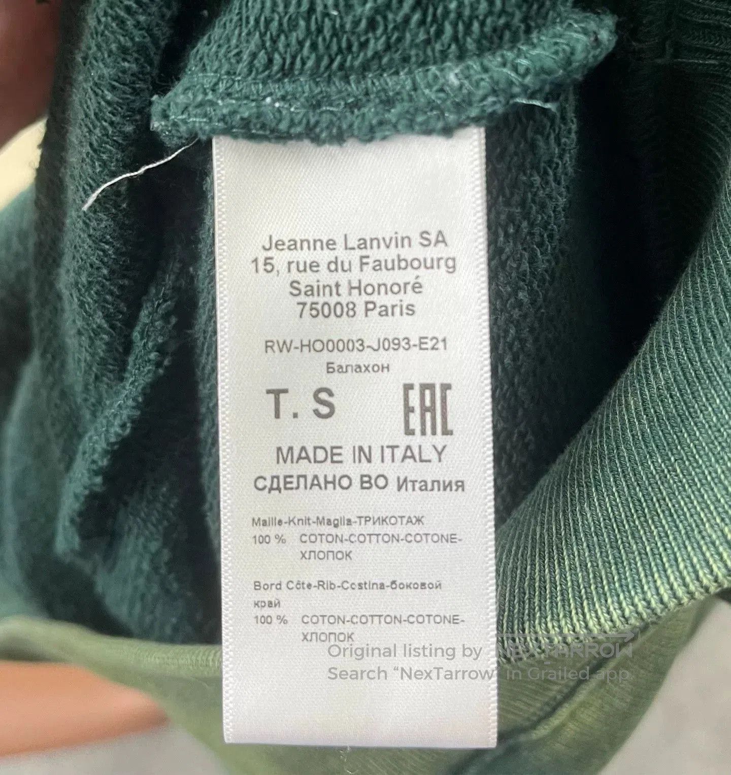 Lanvin lanvin x gallery dept. green hoodie. Size US S / EU 44-46 / 1 - 4 Thumbnail