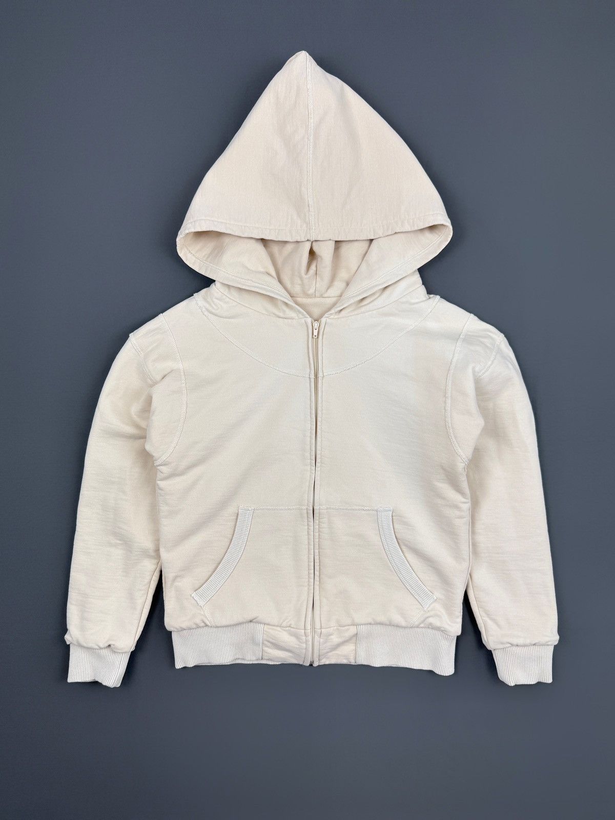 Other Cream Double Layered Cotton Oversized Monk Hood Boxy Hoodie Size US L / EU 52-54 / 3 - 2 Thumbnail
