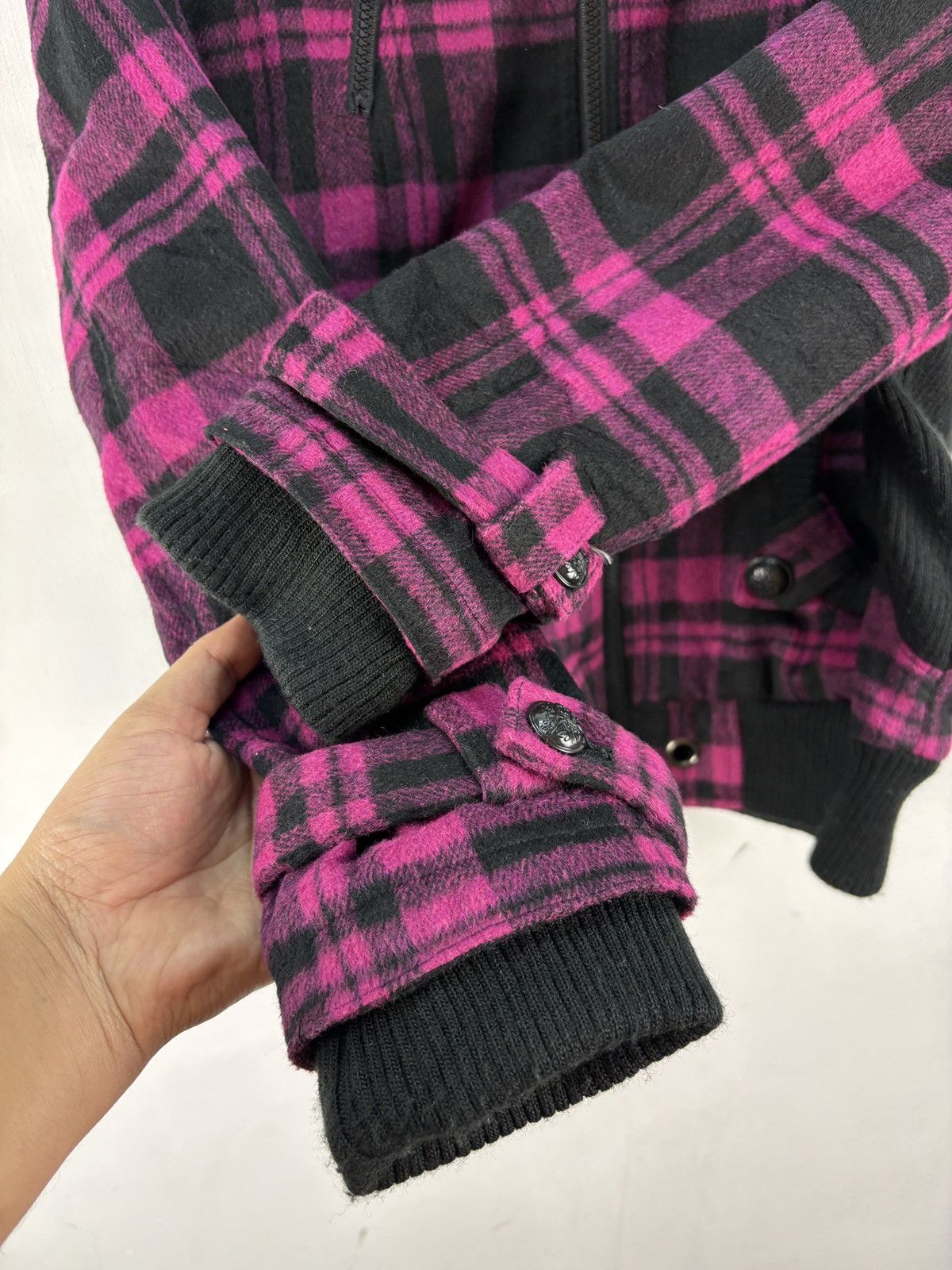 If Six Was Nine Vintage Trusty Wool Tactical Jacket Checked Punk Size US M / EU 48-50 / 2 - 6 Thumbnail