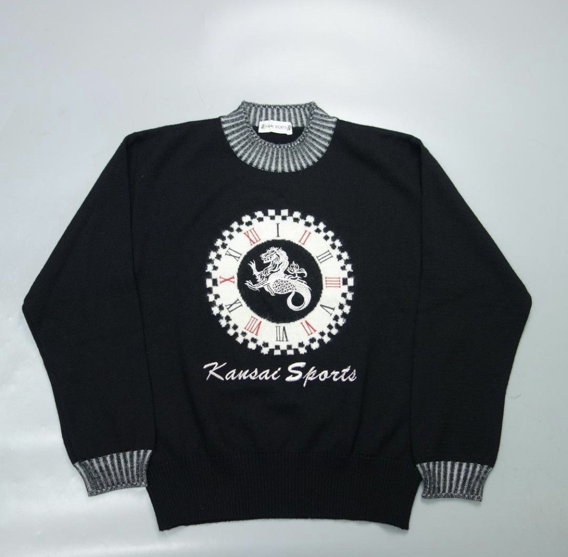 Kansai Yamamoto Vintage Kansai Yamamoto Dragon Embroidered Knit Sweater Size US M / EU 48-50 / 2 - 1 Thumbnail