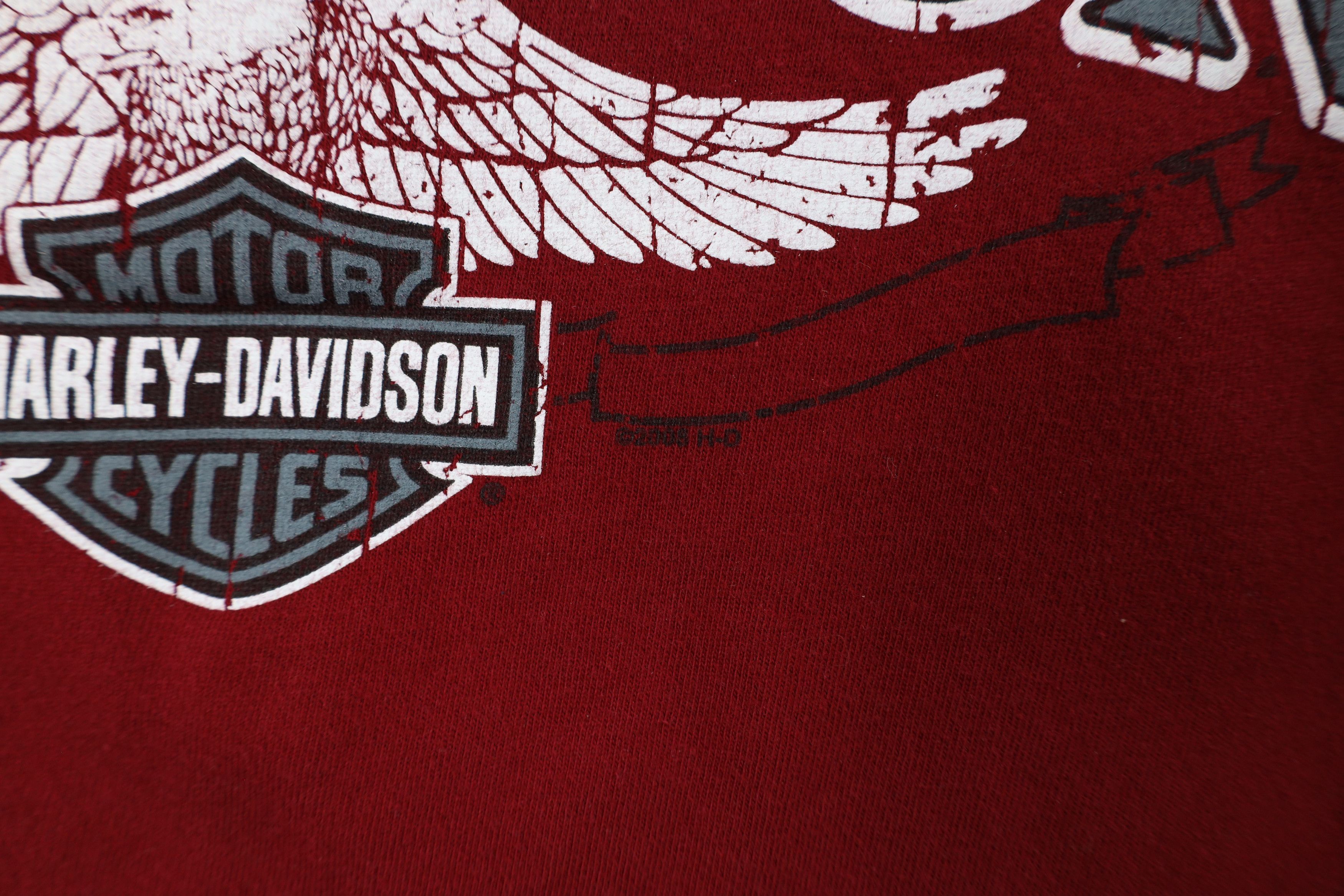 Harley Davidson Vintage Y2K Harley Davidson Spell Long Sleeve T-Shirt Red Size US XL / EU 56 / 4 - 8 Thumbnail