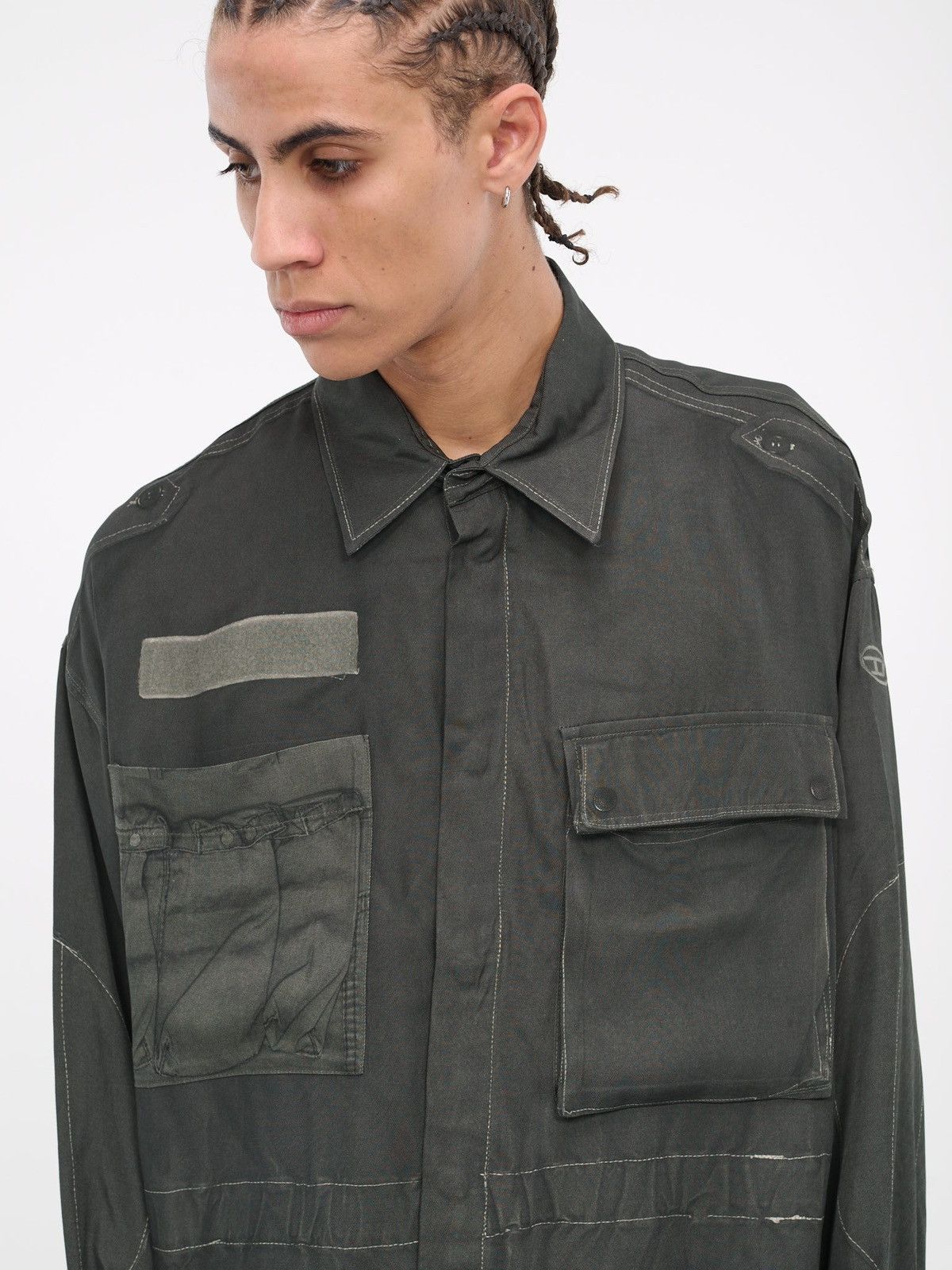 Diesel Diesel Rayon Camo Trompe L’oeil Button Up Shirt Size US M / EU 48-50 / 2 - 8 Thumbnail