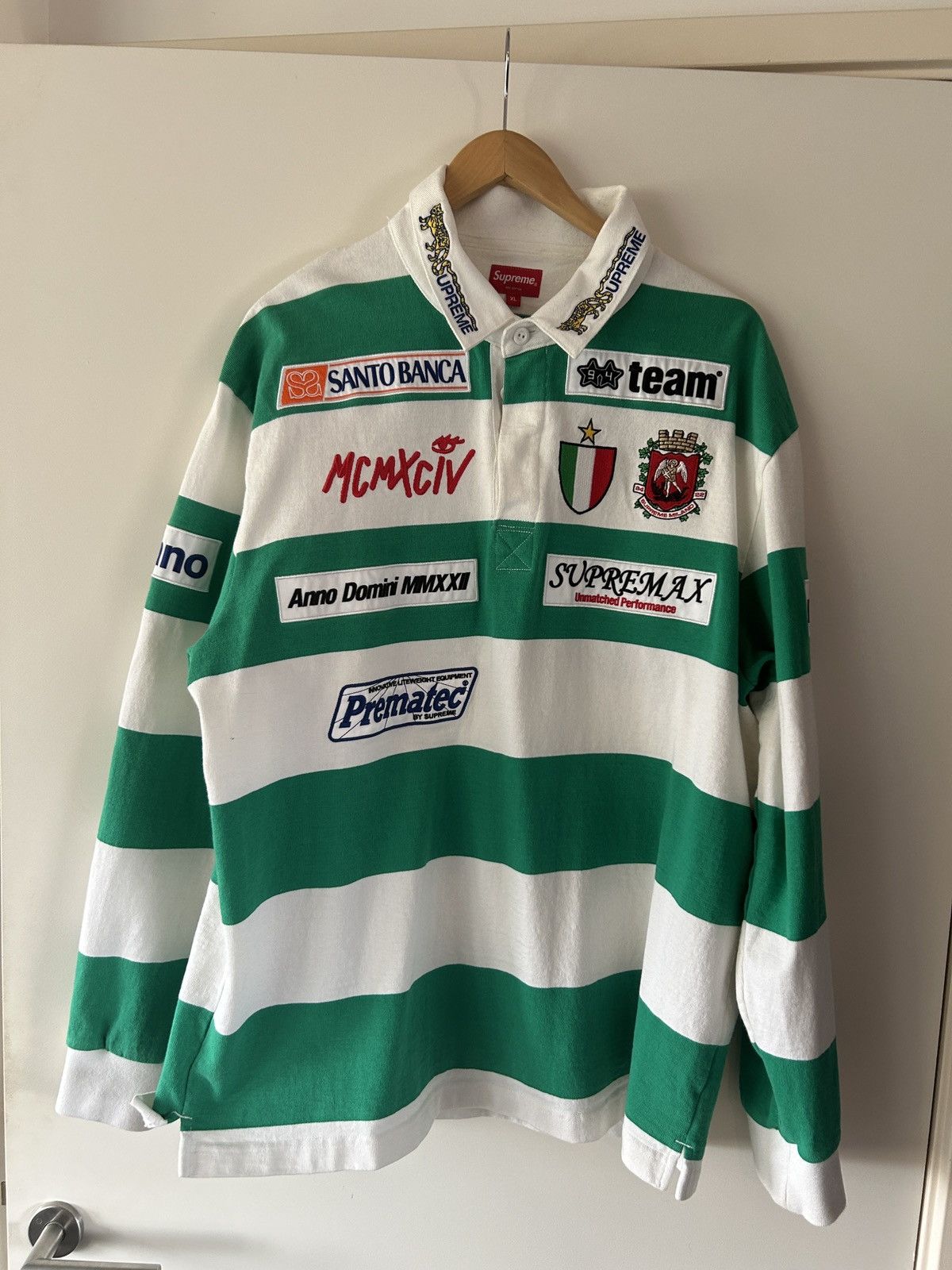 Supreme Stripe Rugby Black 新品-