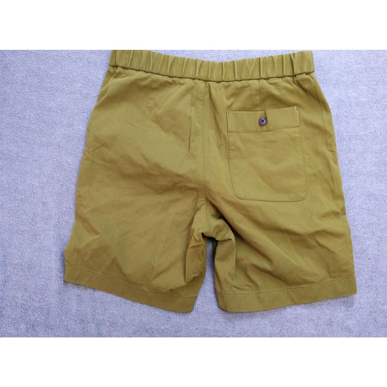 Everlane Everlane Uniform Shorts Mens Small Olive Green Stretch Casual Elastic Waist Pockets Size US 29 - 5 Thumbnail