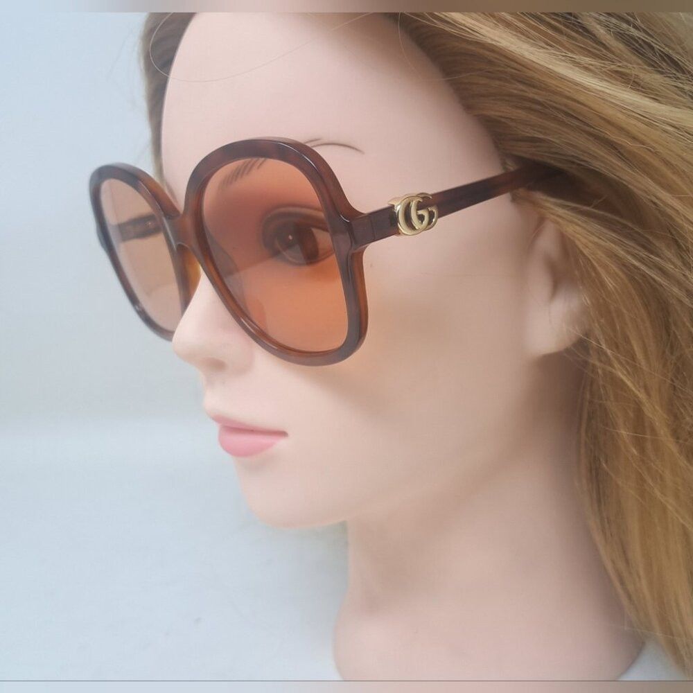 Gucci NWT Gucci Women's Sunglasses Havana Pink Butterfly GG 1178S Size ONE SIZE - 3 Thumbnail