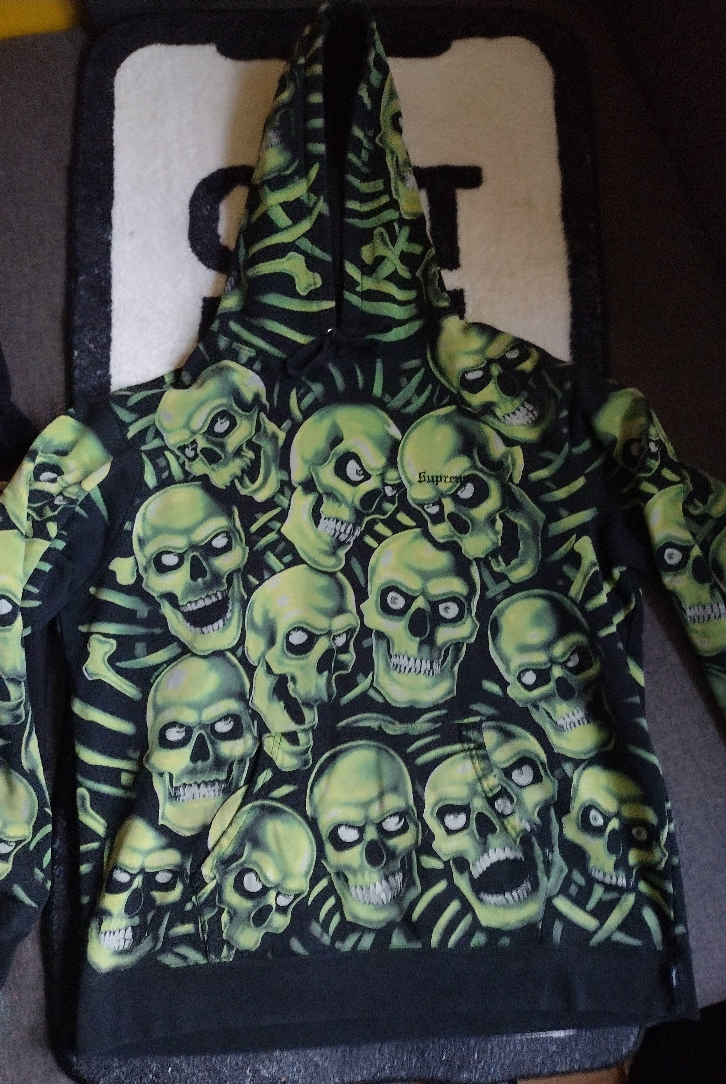 Liquid blue skull pile hoodie best sale