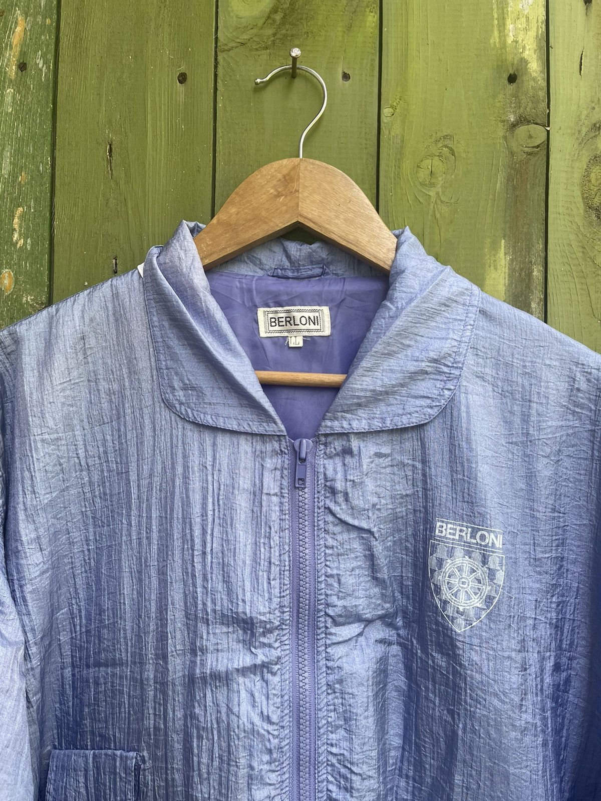 Japanese Brand × Vintage Berloni Japan Vintage Lightweight Zip Jacket – Retro 90s Size US XL / EU 56 / 4 - 4 Thumbnail