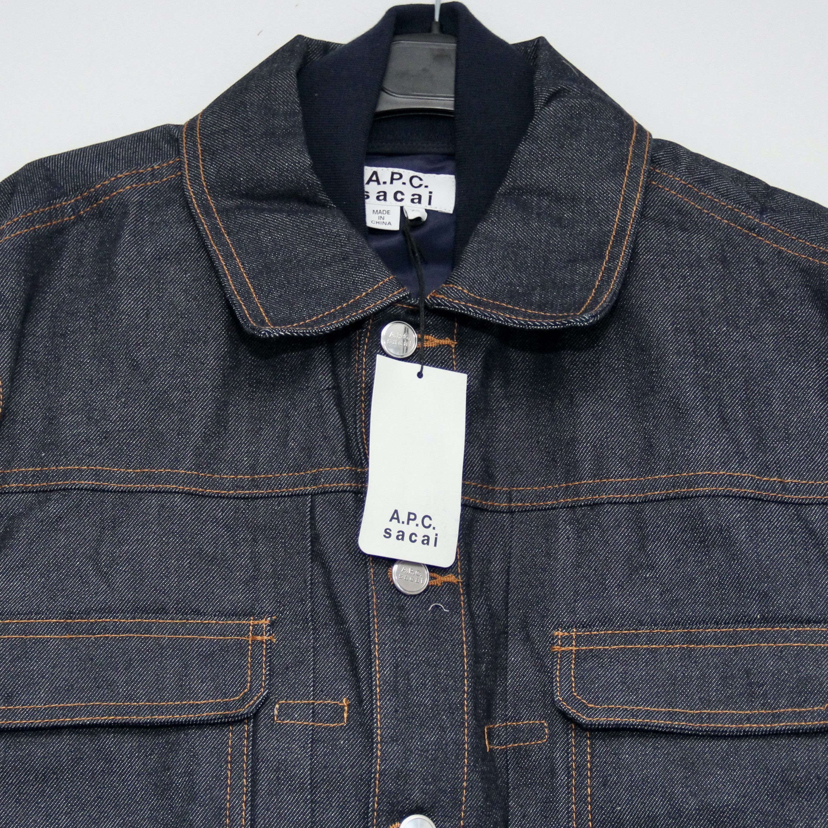 A.P.C. × Sacai A.P.C x Sacai Denim Bomber Jacket BNWT Small Size US XS / EU 42 / 0 - 3 Thumbnail